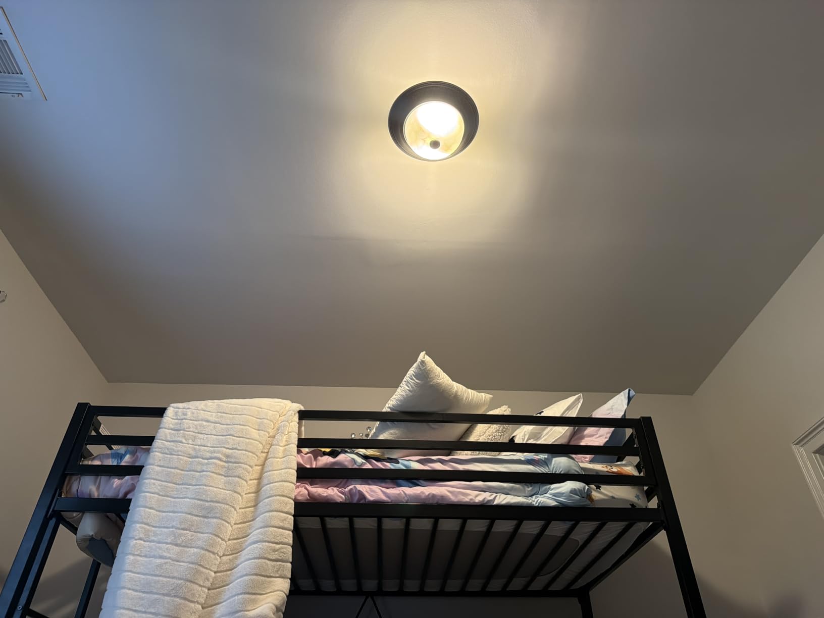 SHA CERLIN Loft Bed Twin Size with Ladder and Guardrail,White customer photo 1