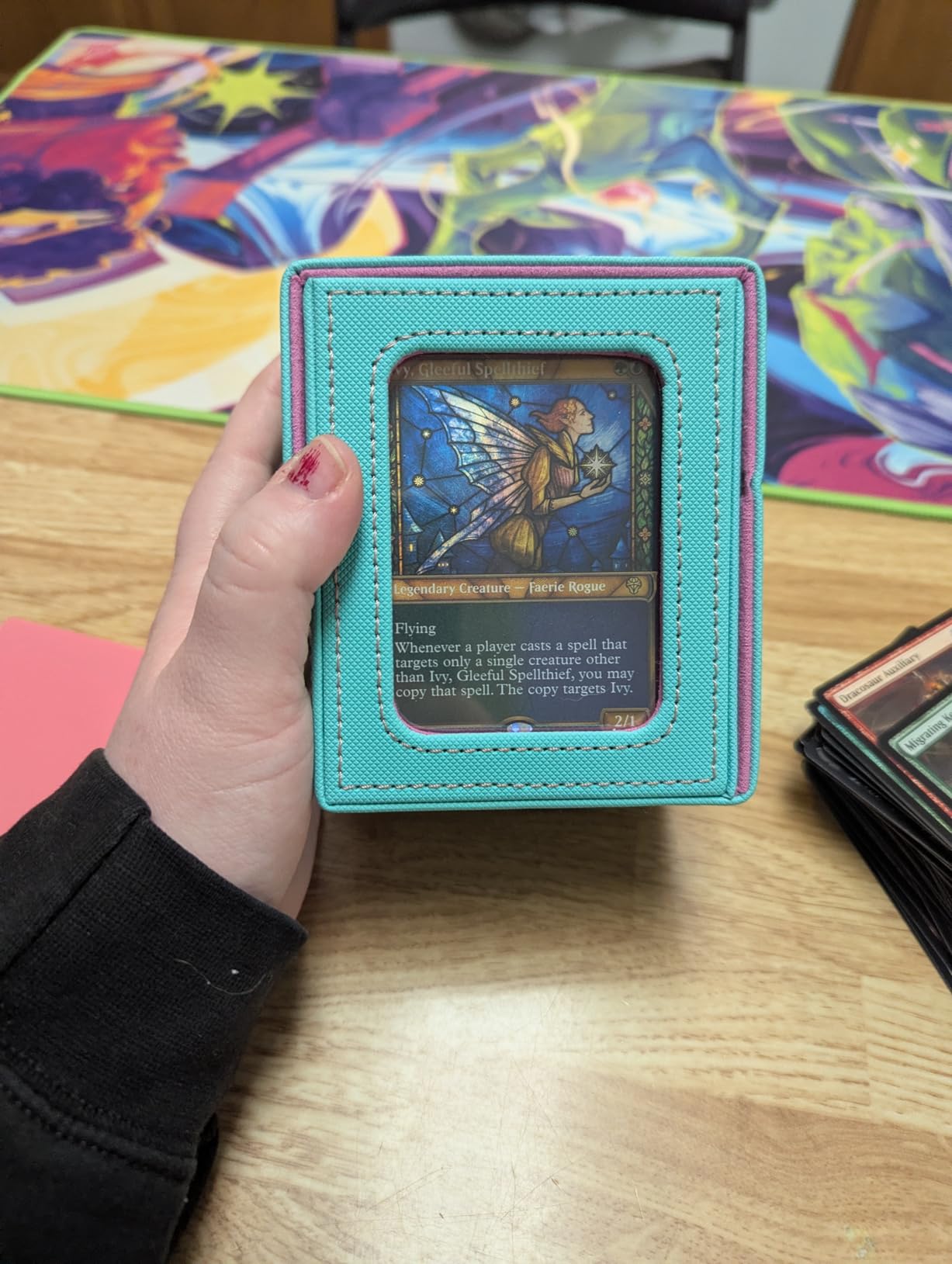 UAONO Card Deck Box for MTG Commander, Fits 100 Double-Sleeved Cards customer photo 2