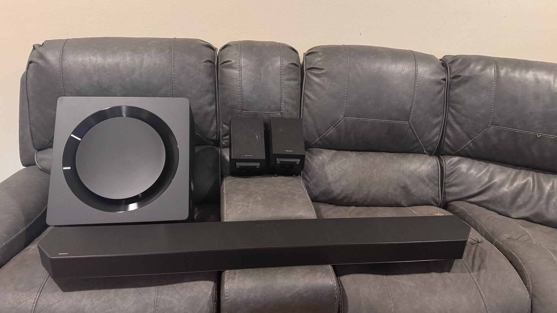 SAMSUNG Q990D 11.1.4ch Soundbar w/Wireless Dolby Atmos Audio, Rear Speaker Included, Q-Symphony, SpaceFit Sound Pro, Adaptive Sound, Game Mode Pro with Alexa Built-in customer photo 1