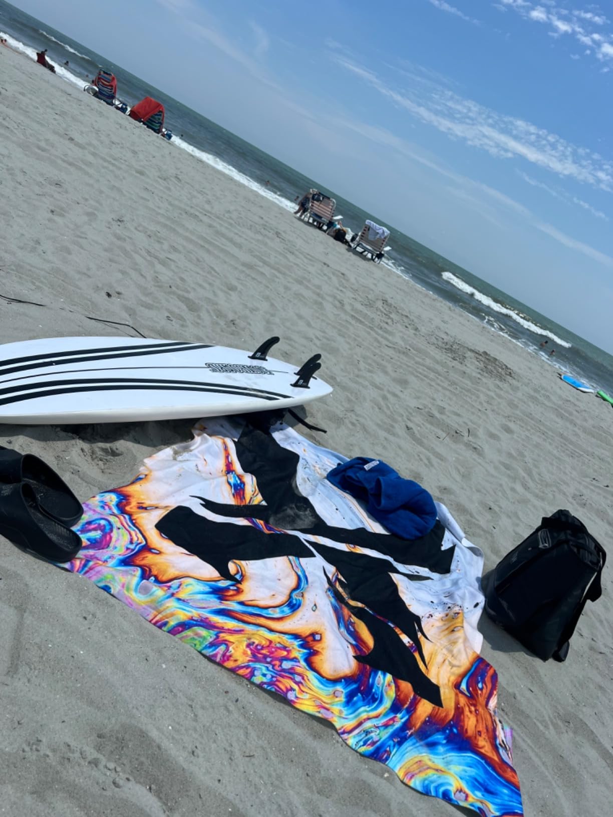 FLOWBOARD Surfboard Softboard Foam - Include (3) Fins 6’ Foot Leash and (2) Wood Stringers Inside Board Availalable in 6' and 7' Short Board and 8' Longboard customer photo 1