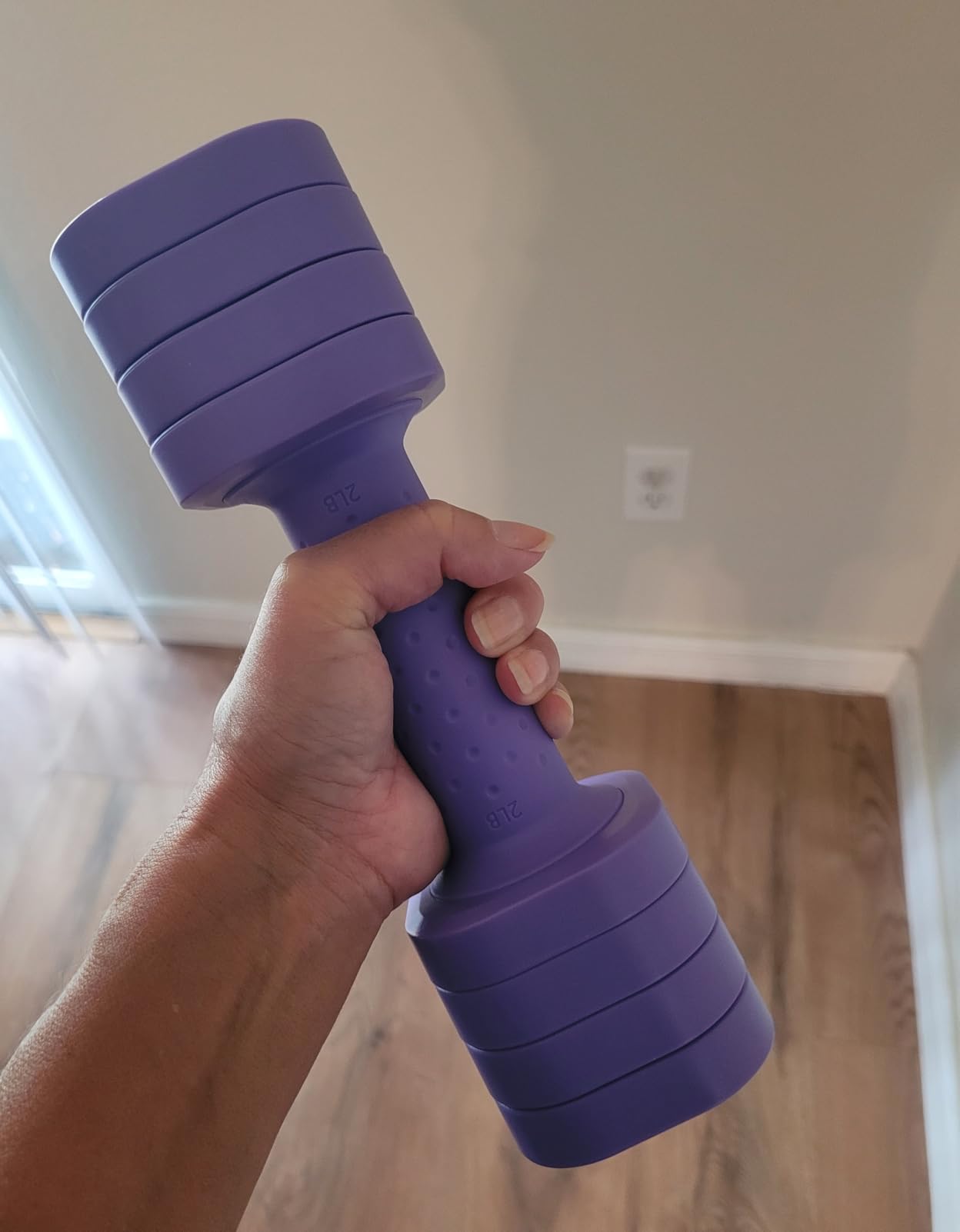 Zempox Adjustable Dumbbell Set, 4 in 1 Free Weight Dumbbell Set for Women, Hand Weight for Women at Home, Each 2lb 3lb 4lb 5lb with TPU Soft Rubber Handle for Home Gym Aquatic Fitness Equipment customer photo 1