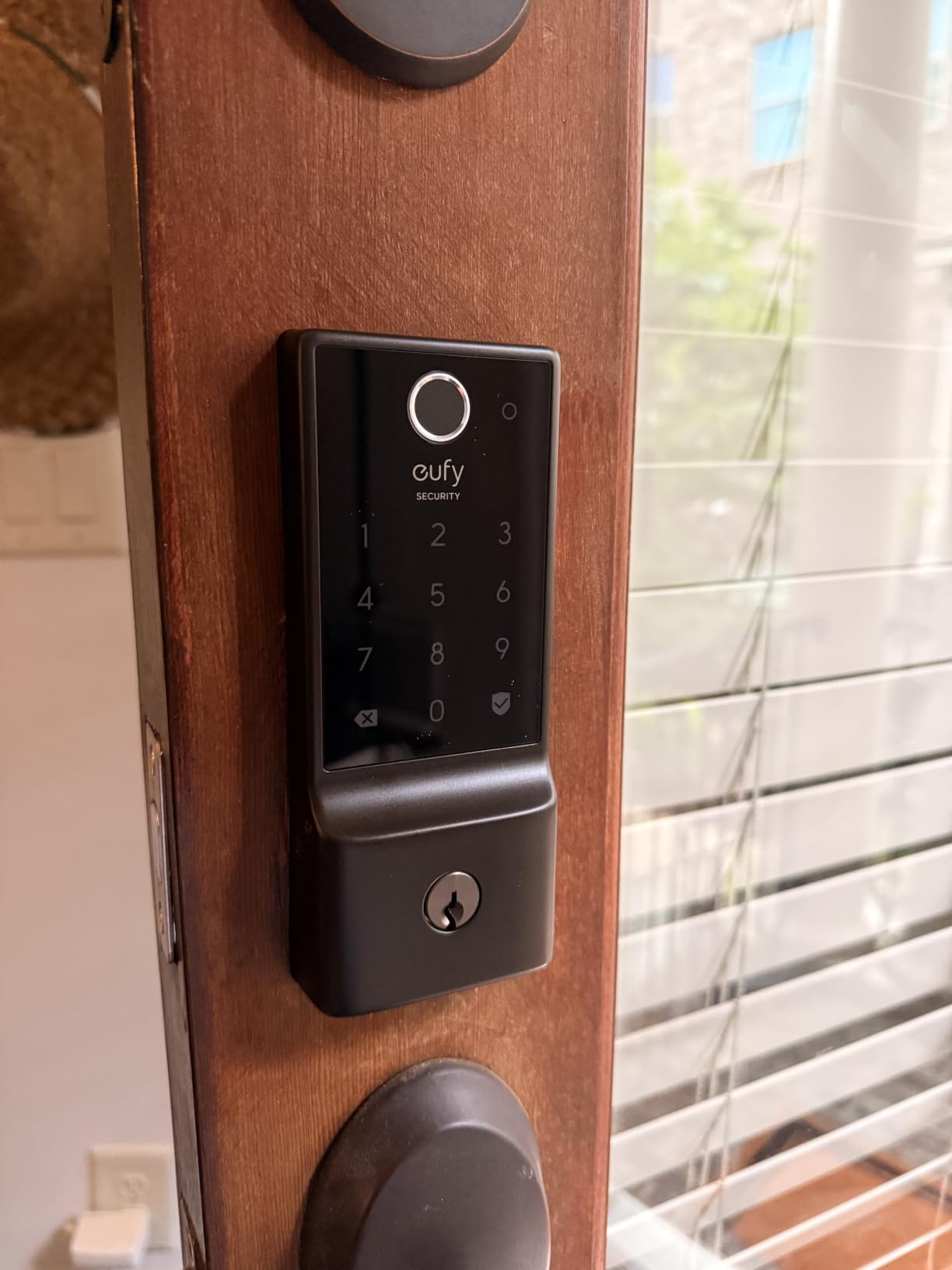 eufy Security Smart Lock C220, Fingerprint Keyless Entry Door Lock | Built-in Wi-Fi, App Remote Control, Up to 8-Month Battery, Front Door Smart Lock Deadbolt, IP53 Rated, BHMA Grade 3, Nickel customer photo 1