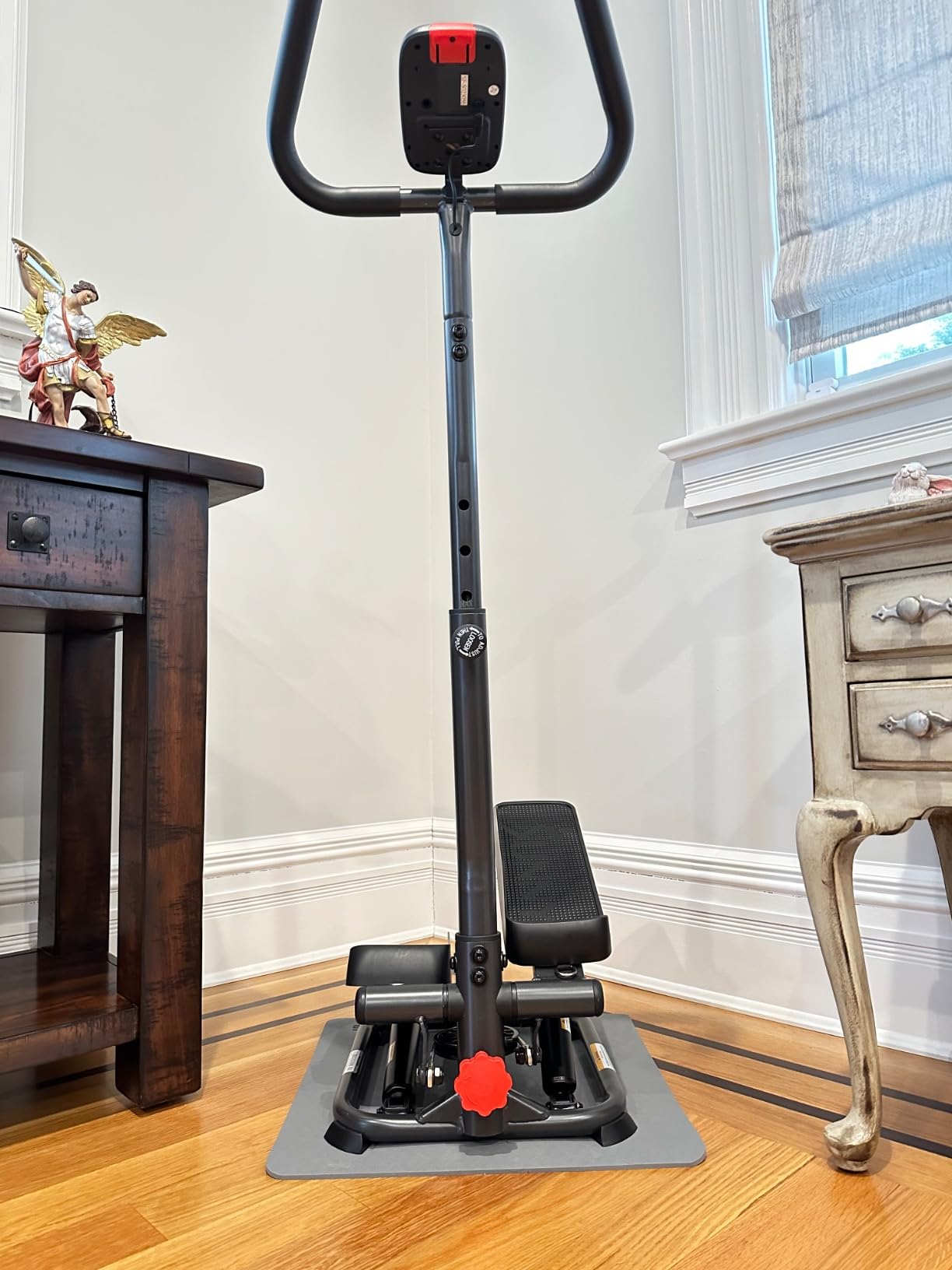 Sunny Health & Fitness Smart Stair Stepper with Handlebar and Resistance Bands, 330 lb Capacity, Adjustable Handlebar and Step Height, Stair Climber, Device Holder, Hydraulic Resistance, SunnyFit App customer photo 1
