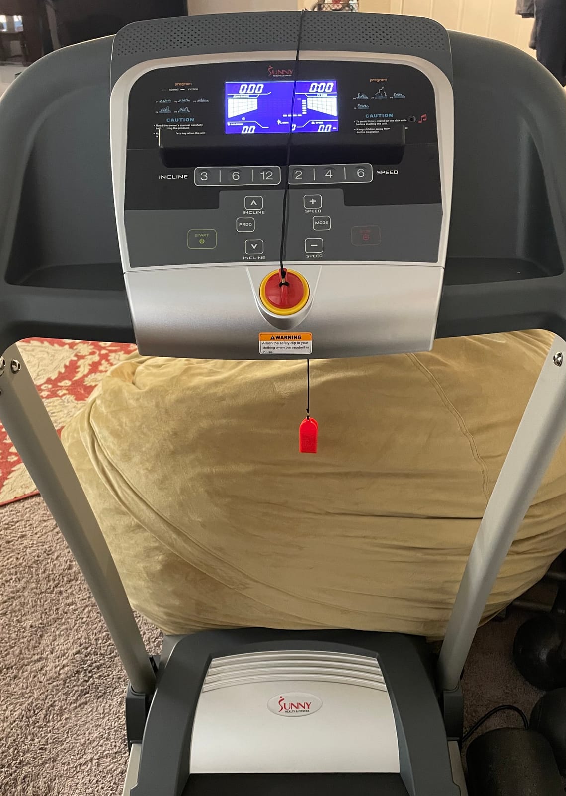 Sunny Health & Fitness Manual Walking Treadmill, Non-Electric, Foldable & Compact Design, Quiet Tread Pad, Transportation Wheels, Non-Slip Handlebars, Digital Monitor for Apartment, Gym, Home Office customer photo 2