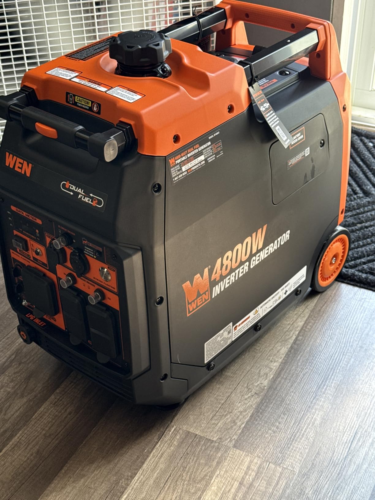 WEN Quiet and Lightweight 4800-Watt Dual Fuel RV-Ready Electric Start Portable Inverter Generator with Fuel Shut Off and CO Watchdog (DF480iX) customer photo 2