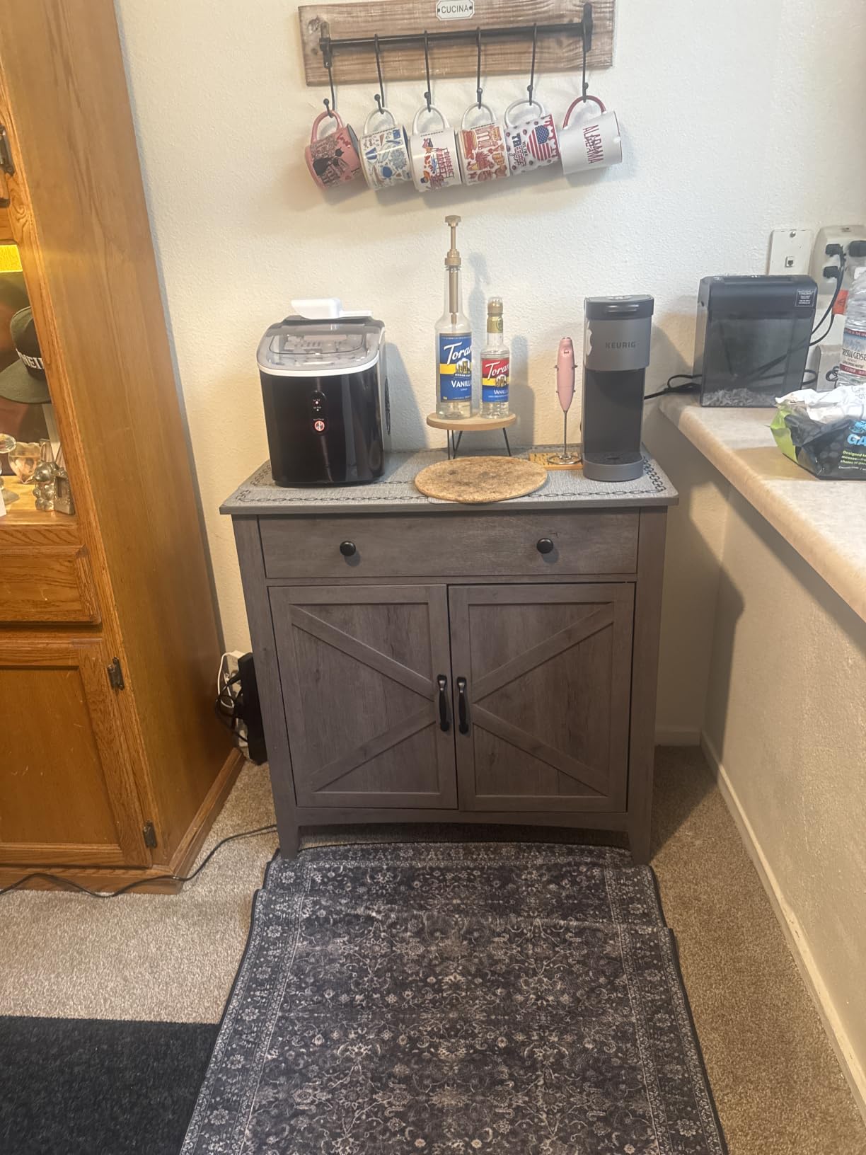 VASAGLE Buffet Cabinet, Coffee Bar, Adjustable Shelf customer photo 2