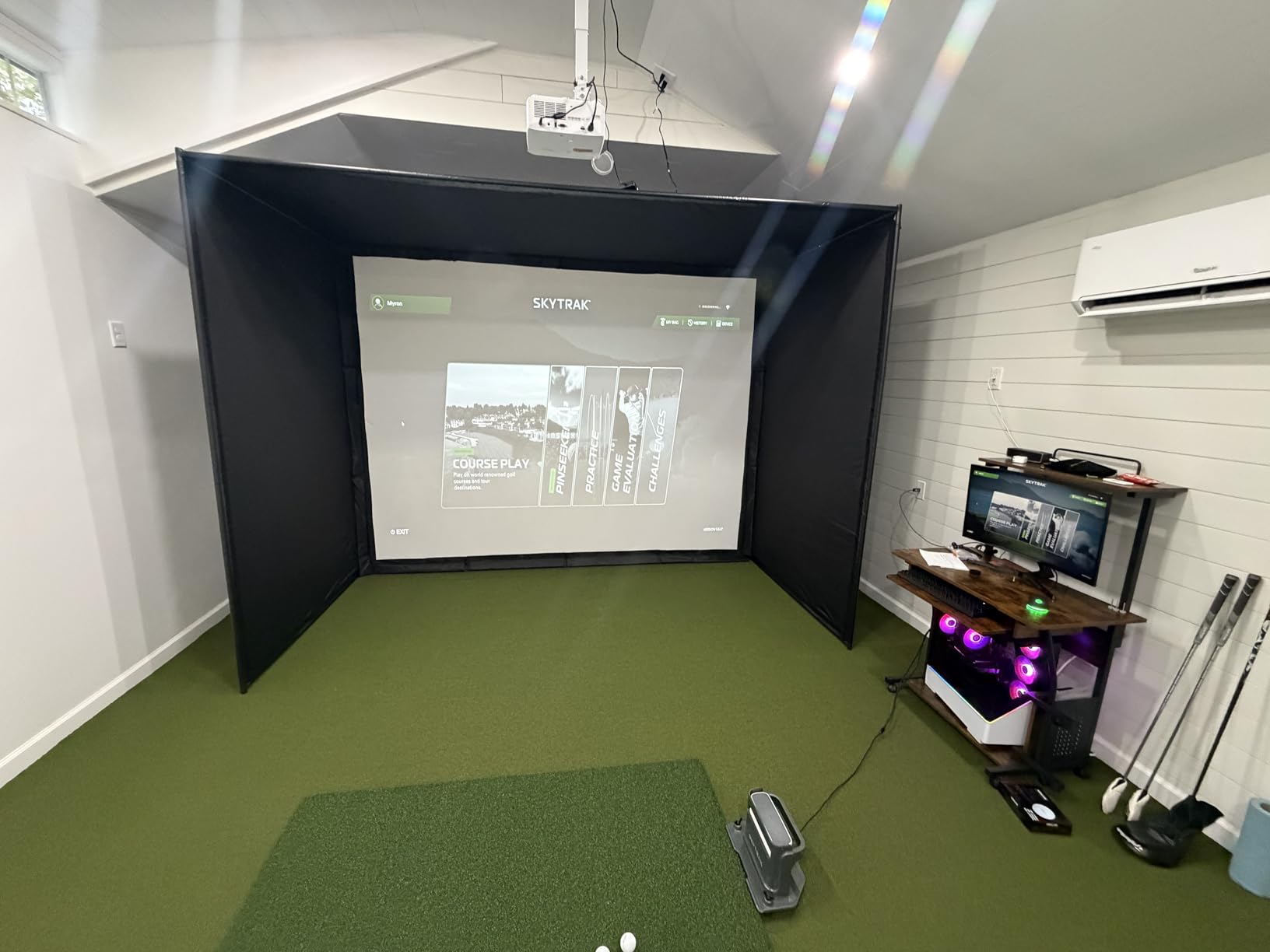 GoSports Golf Simulator Enclosure Nets - Complete Set with Frame and HD Impact Screen Kit - Indoor At Home Golf Training Equipment - Choose 10x8 ft, 12x9 ft, or 14x8 ft customer photo 1