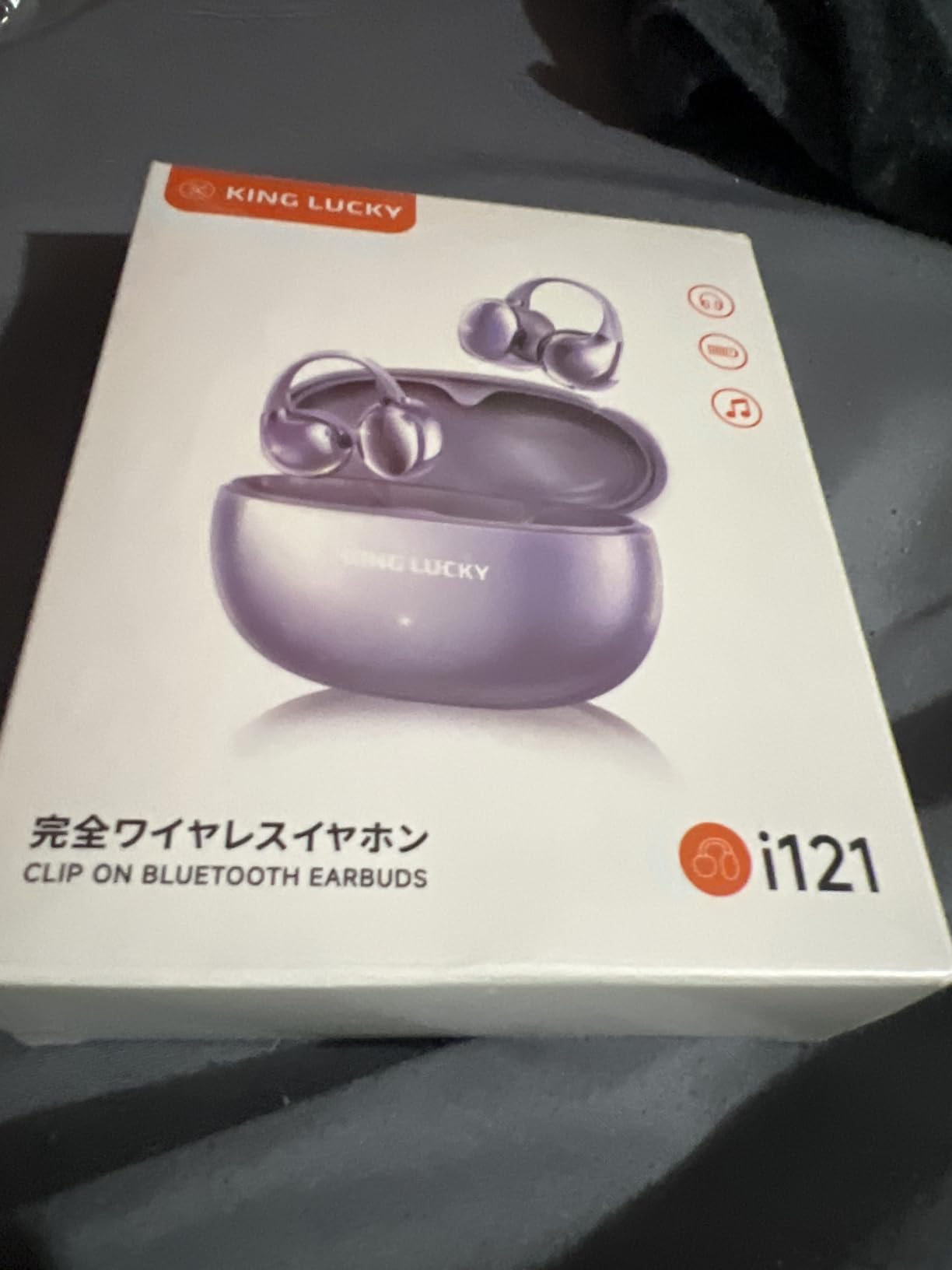 King Lucky Clip-On Earbuds Gen 3, Open-Ear Wireless Bluetooth 6.0 Headphones with Mic, Secure Fit for Small Ears & Glasses Wearers, 50H Playtime, ENC, IPX5 Waterproof Sport Ear Buds (Purple) customer photo 1