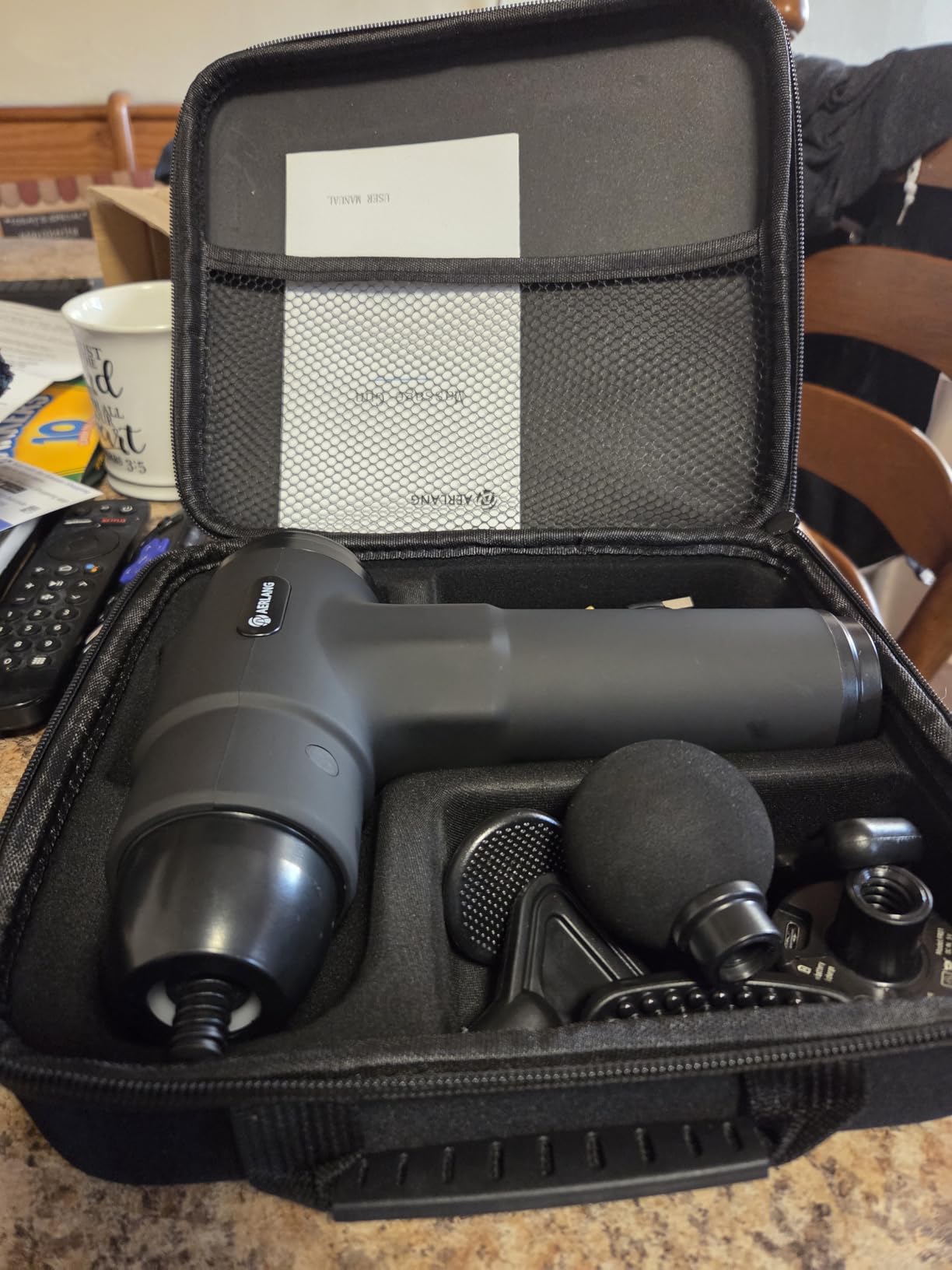 Massage Gun with Heat Massager Deep Tissue Muscle Massager Gifts for Men | Back Massager for Pain Relief Percussion Handheld Massager FSA Eligible HSA Birthday Gifts for Him Silent Carrying case customer photo 1