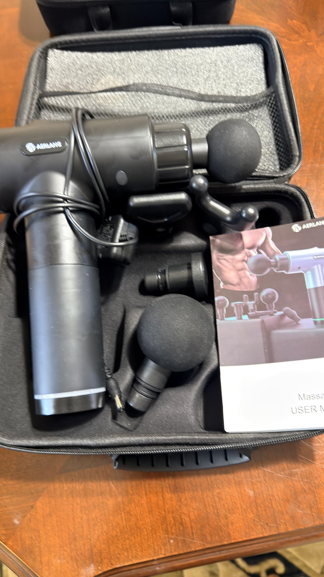 Massage Gun with Heat Massager Deep Tissue Muscle Massager Gifts for Men | Back Massager for Pain Relief Percussion Handheld Massager FSA Eligible HSA Birthday Gifts for Him Silent Carrying case customer photo 2