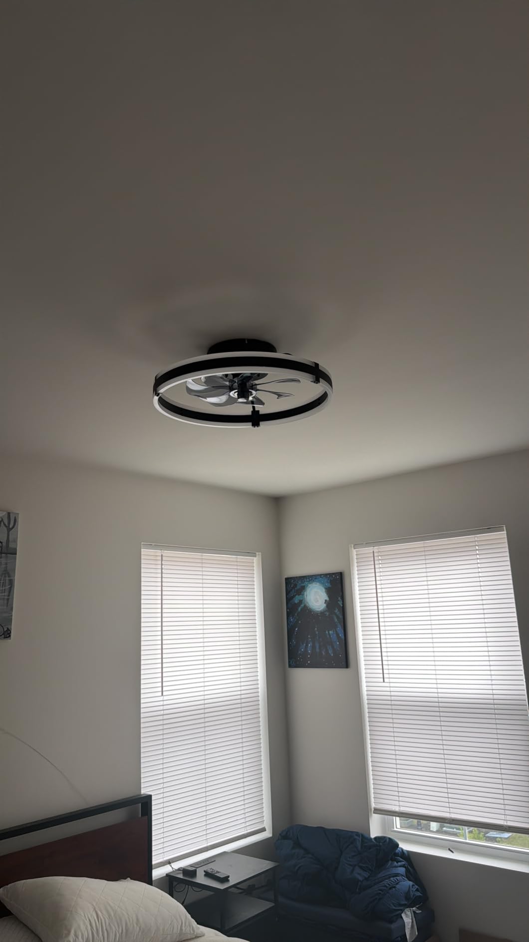 ZMISHIBO Low Profile 19.7'' Ceiling Fans with Lights and Remote, Black customer photo 1
