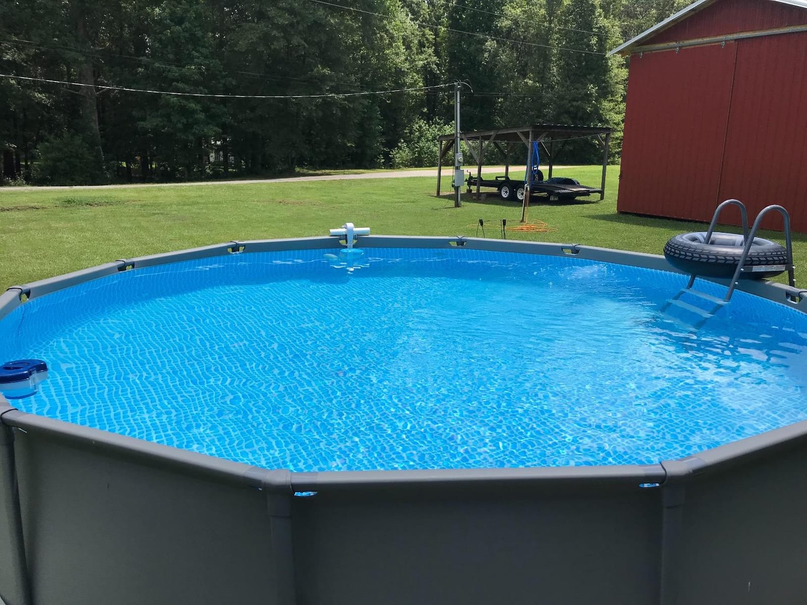 INTEX Krystal Clear Saltwater Pool Chlorine System for Above Ground Pools up to 8,500 Gallons, Pool Cleaner with Automatic Timer and Self Cleaning customer photo 2