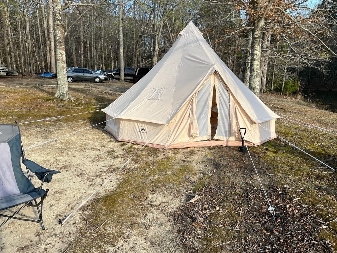 MC TOMOUNT Canvas Tent Bell Tent Yurt, 4 Season Luxury Tents for Camping customer photo 1