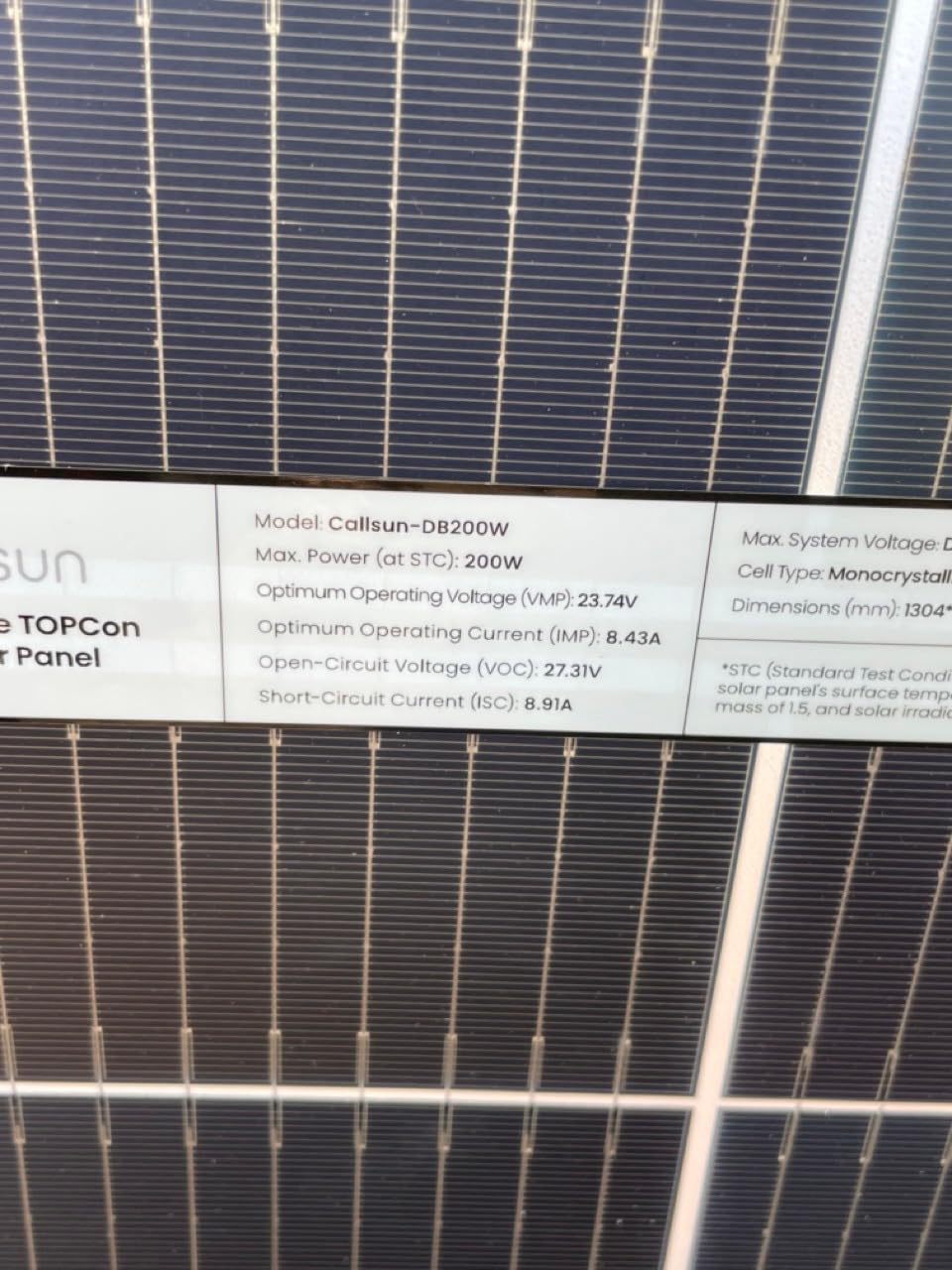 N-Type 16BB 200W Bifacial Solar Panel, 200 Watt Solar Panel for 12V Battery Systems, 25.6% High Efficiency, Dual-Module Parallel Anti-Shade Design, for RV Van Marine Home Rooftop Off-Grid customer photo 2