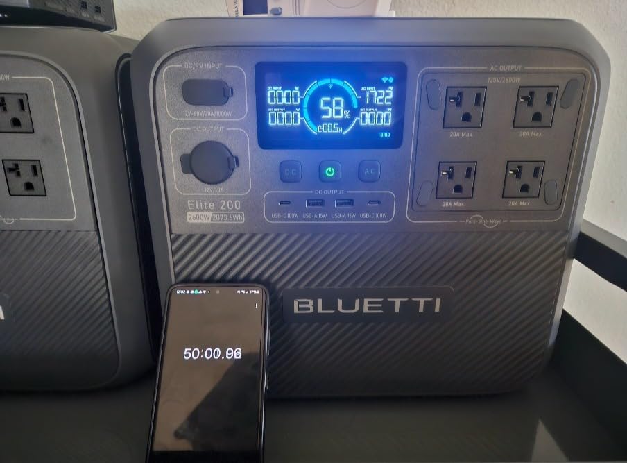 BLUETTI Elite 200 V2 Portable Power Station 2073.6Wh 2600W Solar Generator, LFP Battery Backup with 4 2600W AC Outlets (3900W Power Lifting), 0-80% Fast Charge in 50 Min, for Camping, Off-grid, Emergency customer photo 2