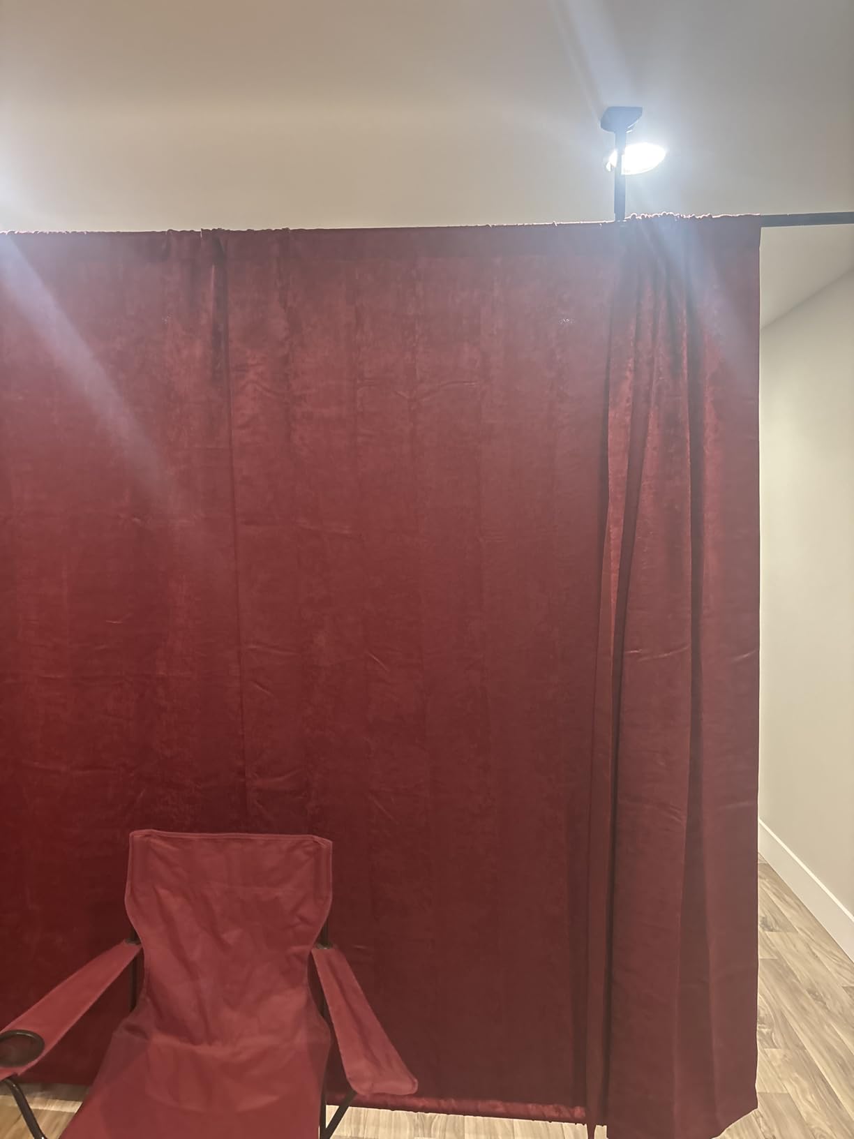 SUNALLY Room Divider for Separation 28-114in(W) Privacy Wall Divider, Black customer photo 1
