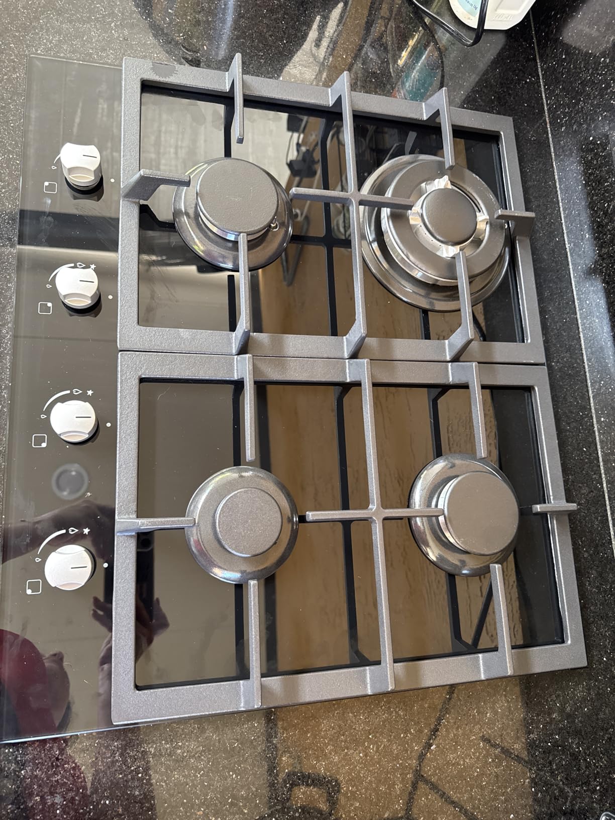 Gas Cooktop 30 Inch, Amzgachfktch 5 Burners Propane Stove, Built-in NG/LPG Convertible Gas Stove Top, Black Tempered Glass Propane Cooktop with Thermocouple Protection customer photo 2