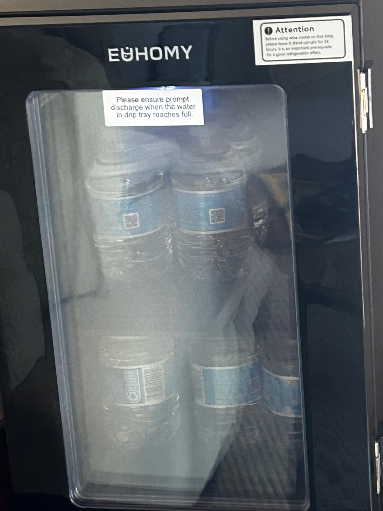 EUHOMY 24 Can Mini Fridge, 18L Beverage Refrigerator with Quiet Compressor customer photo 2
