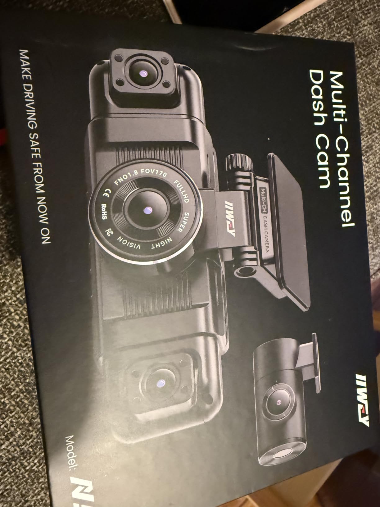IIWEY N5 4 Channel Dash Cam for Cars, 360° View 2K Front 1080P Rear Inside | Includes 128GB Card, 5G WiFi & APP Control, IR Night Vision, G-Sensor, 24 Hours Parking Mode customer photo 2