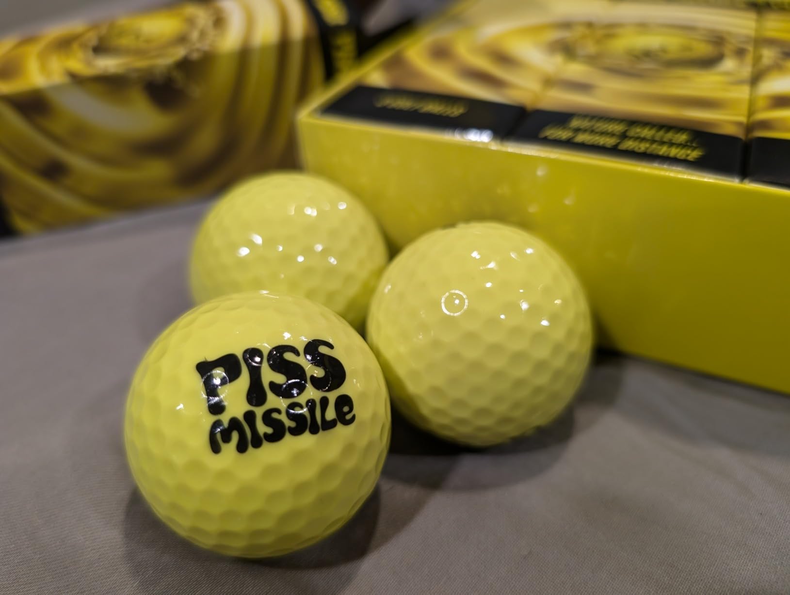 P*ss Missile Distance Golf Balls - 4-Piece Design, Surlyn Cover, High Compression Core - Lower Spin, Better Trajectory for Longer, Straighter Shots customer photo 2