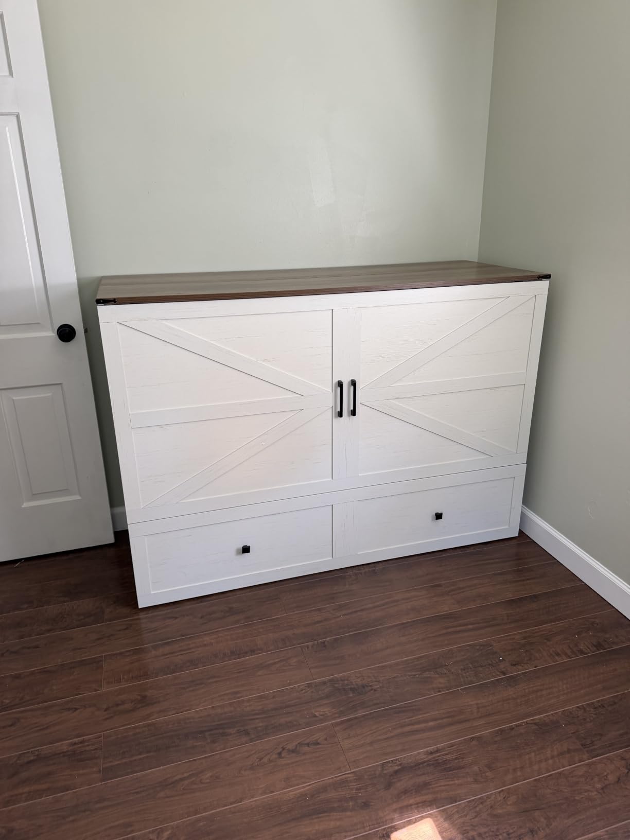AMERLIFE Queen Murphy Bed with Storage & Charging Station customer photo 1
