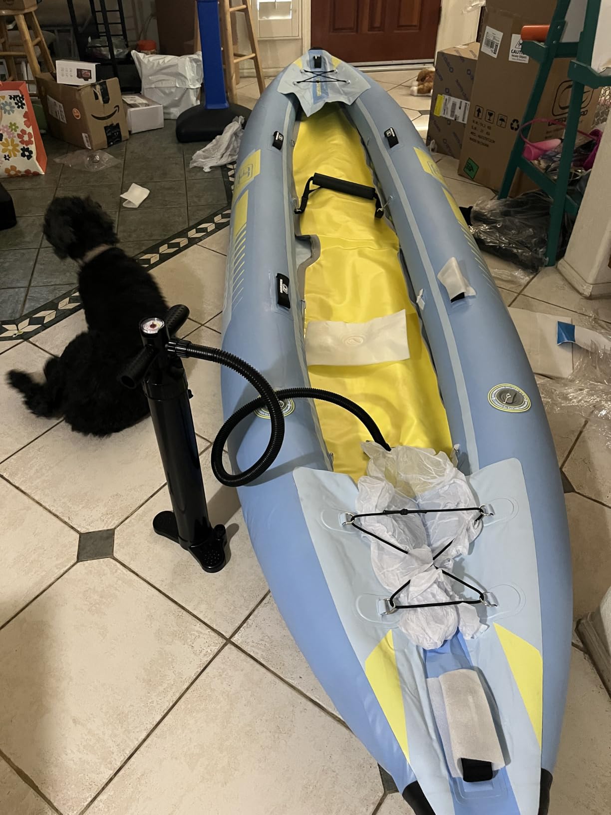 OCEANBROAD Inflatable Sit-in Kayak(NO HIN), 1 Person/2 Person Touring Kayak customer photo 2