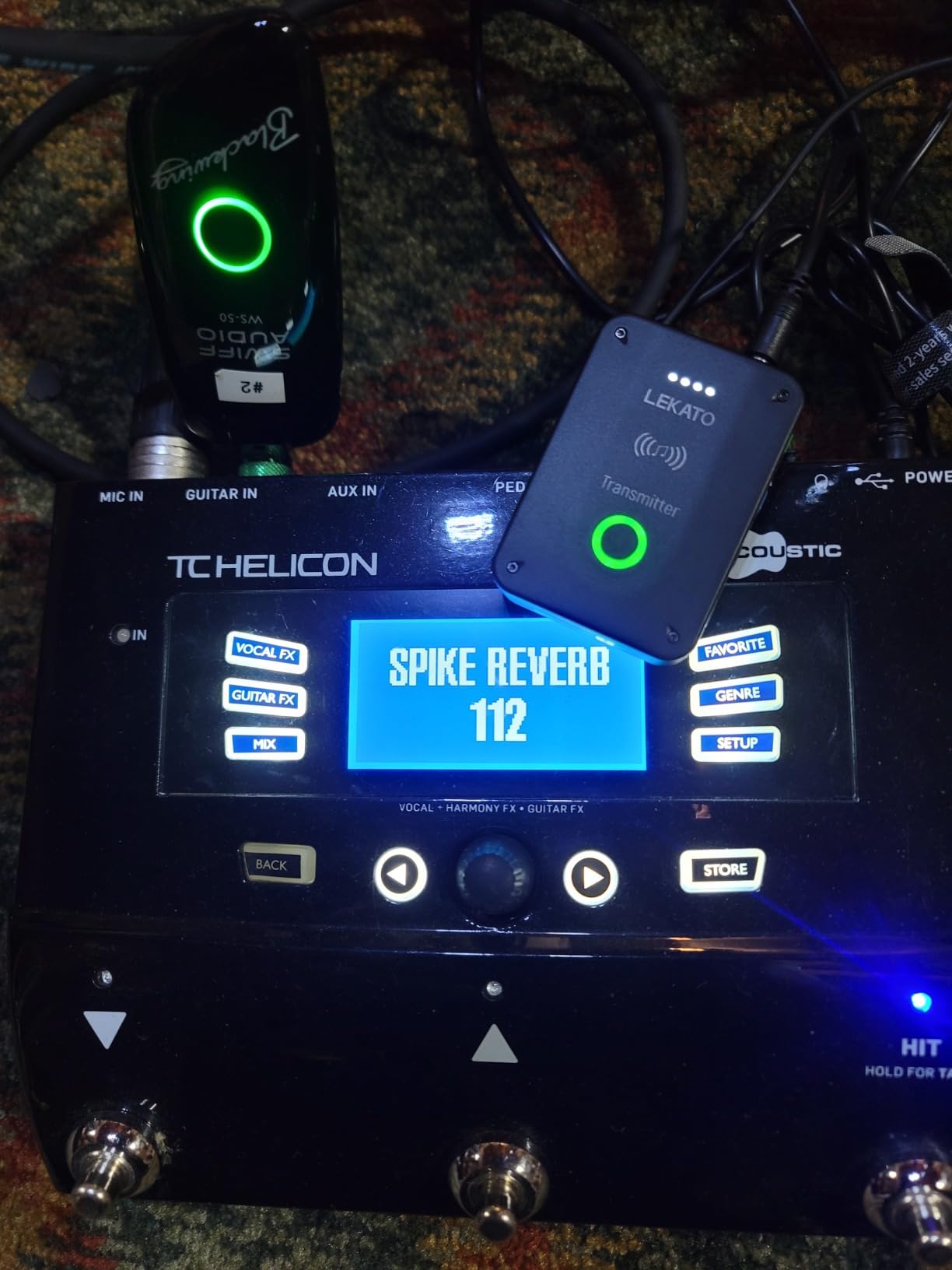 LEKATO Wireless in Ear Monitor System MS-02, Upgraded 2.4G Stereo IEM System Low Latency with Transmitter Beltpack Receiver Auto-Pairing,One to More, in-Ear Monitoring for Church,Band,Singer,Stage customer photo 2