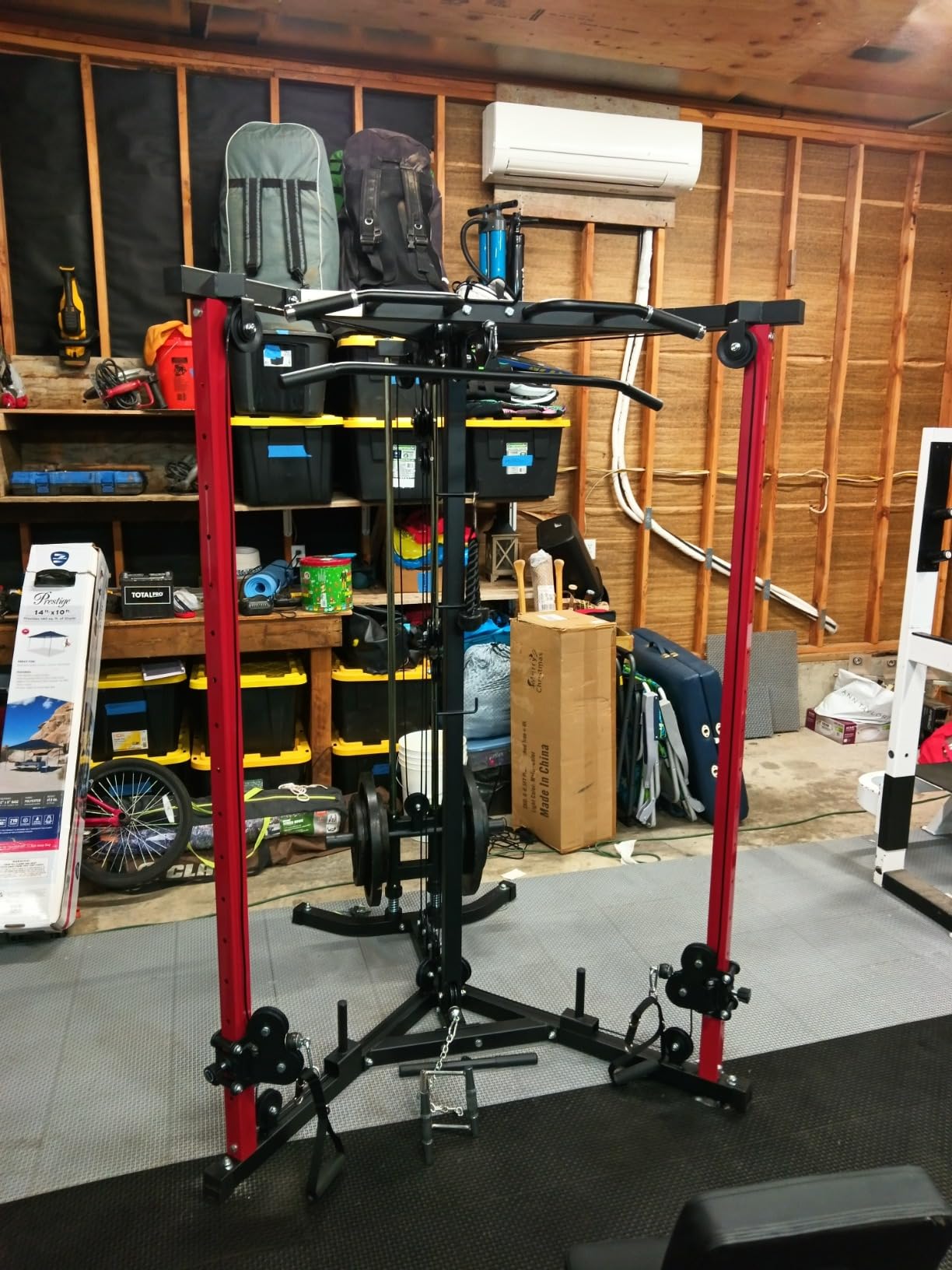 Mikolo Cable Crossover Machine, Functional Trainer with 17 Adjustable Positions, Home Gym Equipment with High and Low Pulley System for LAT Pulldowns and Seated Cable Row, Cable Fly Machine customer photo 1