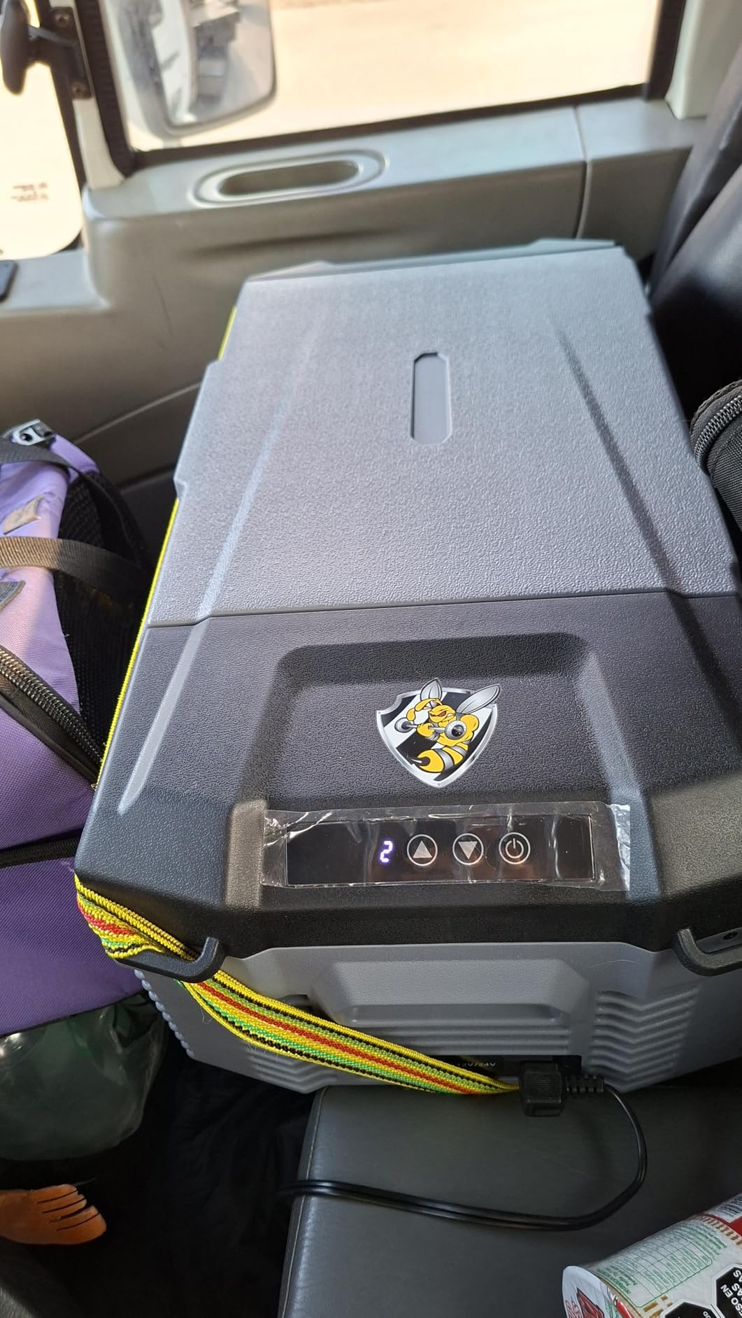 YELLOW JACKET 12 Volt Car Refrigerator, 16 Quart Electric Cooler, Portable Car Fridge for Outdoor Camping Travel, 12V/24V DC 110~240 Volt AC Refrigerator for Truck RV Home Office, -4℉-68℉ customer photo 2