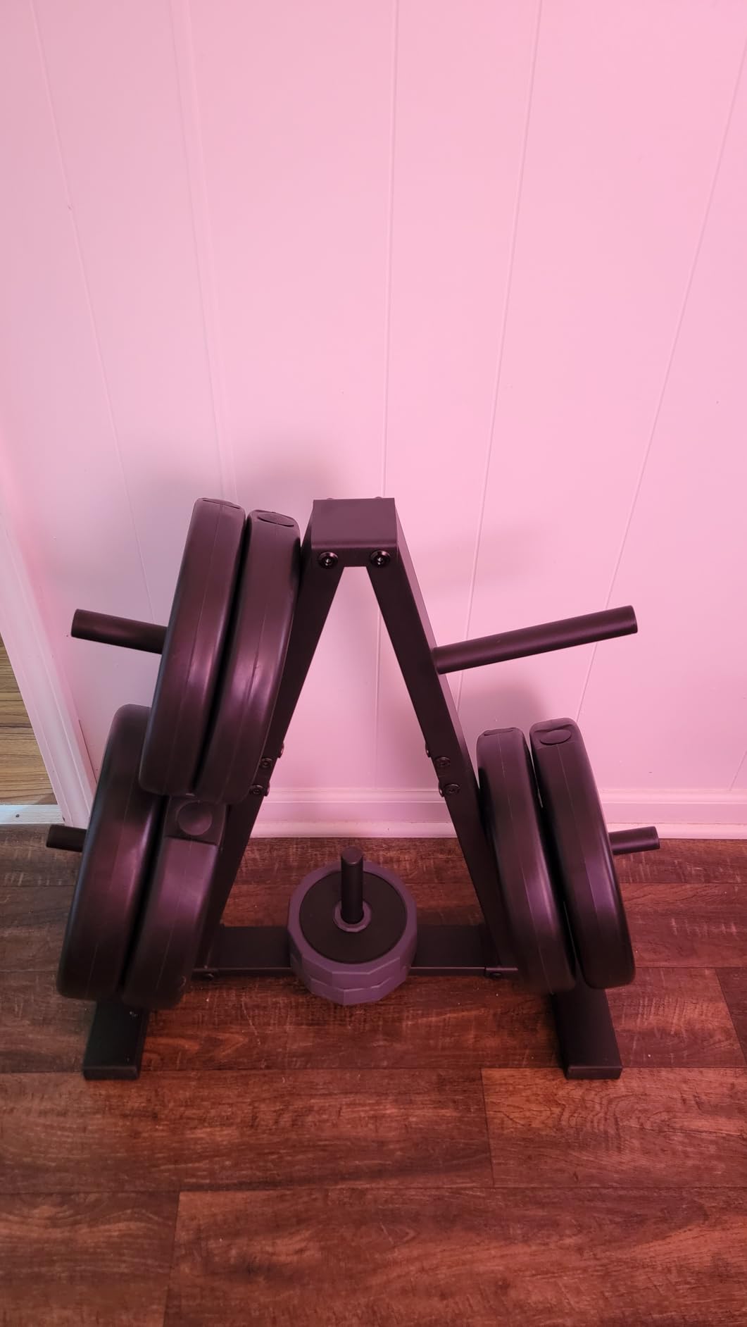 Weight Plate Rack, Weight Tree, Home Gym Storage Stand, Holds 300 lbs customer photo 1