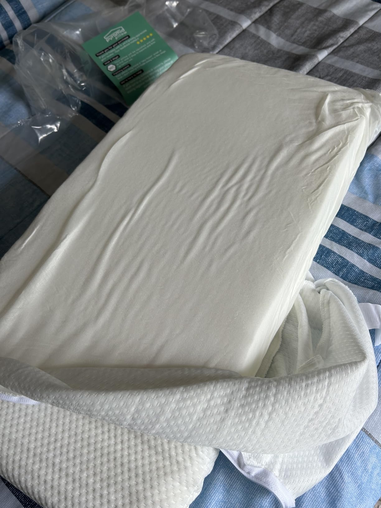 The Original Anti Snoring Pillow for Side Sleepers - Snoring Solution and Remedy - Inclined Memory Foam Pillow for Airway Support, Anti Snore Pillow with Removable Washable Cover customer photo 2