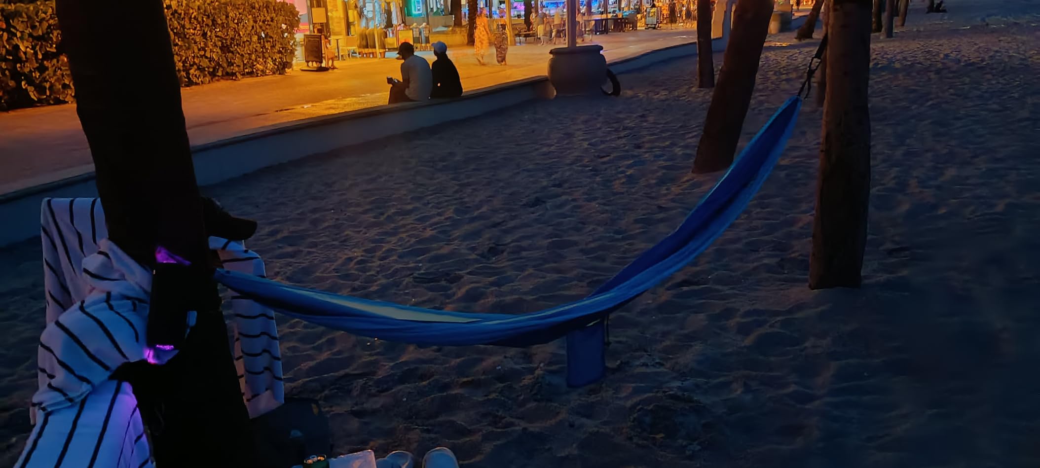 Camping Hammock Lightweight, Portable Hammocks Parachute Hammock with Two Tree Straps, Single or Double Travel Swing Nylon Camp Hammocks, Outdoor Essentials for Beach Backpacking Hiking, Blue customer photo 1