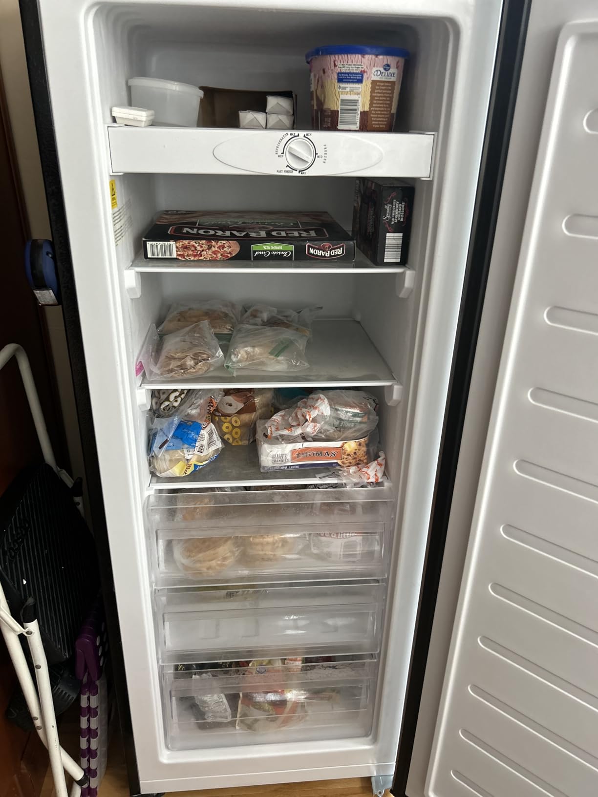 BANGSON 7.0 Cu.ft Upright Freezer, Convertible Freezer/Refrigerator, Silver customer photo 2
