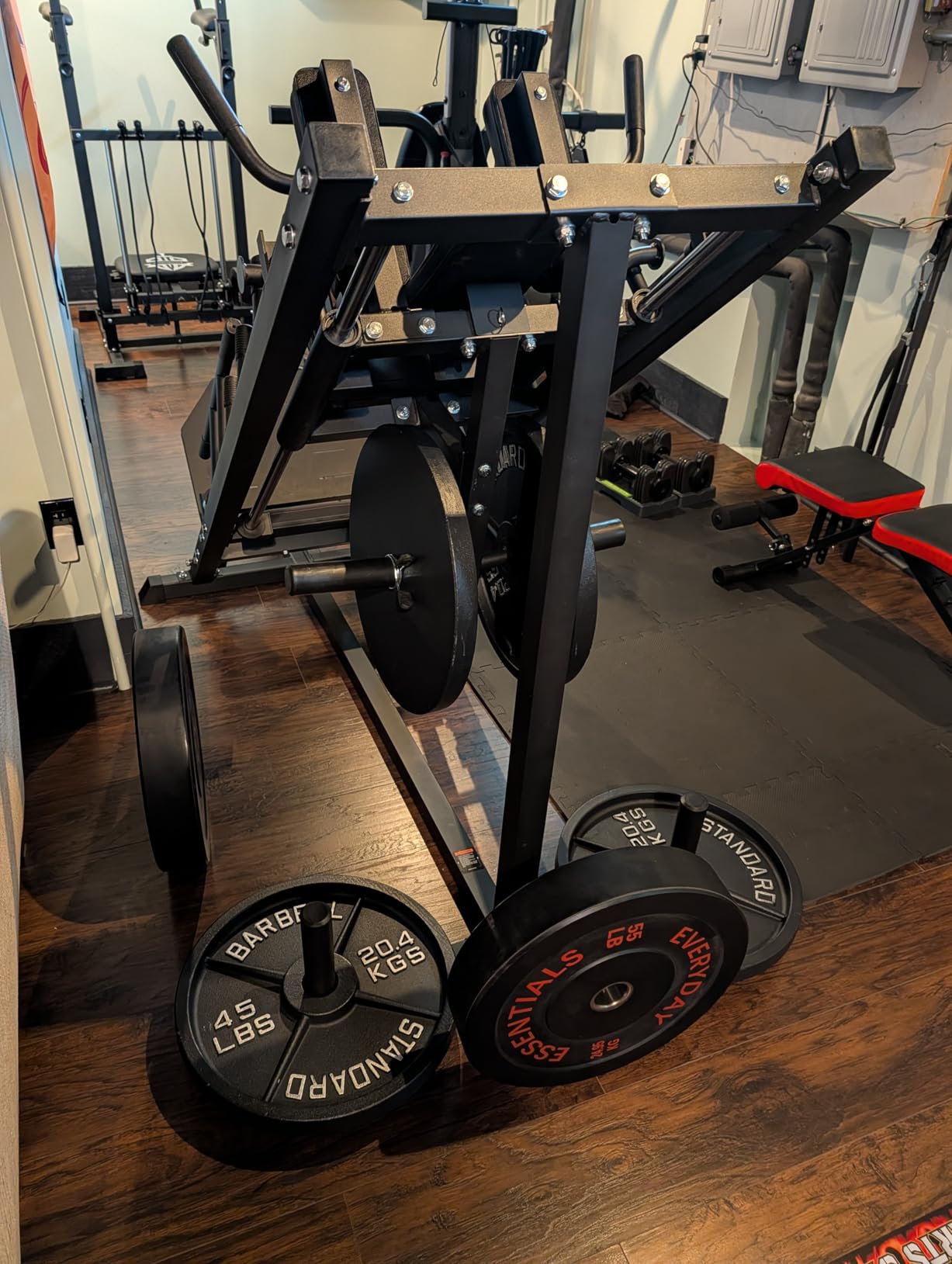 Mdeam Leg Press Hack Squat Machine,Leg Press Machine with Linear Bearing customer photo 1