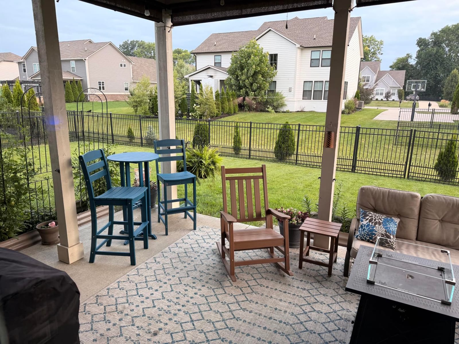 SERWALL Outdoor Rocking Chair Set of 2, HDPE Rocker for Adults, Brown customer photo 2