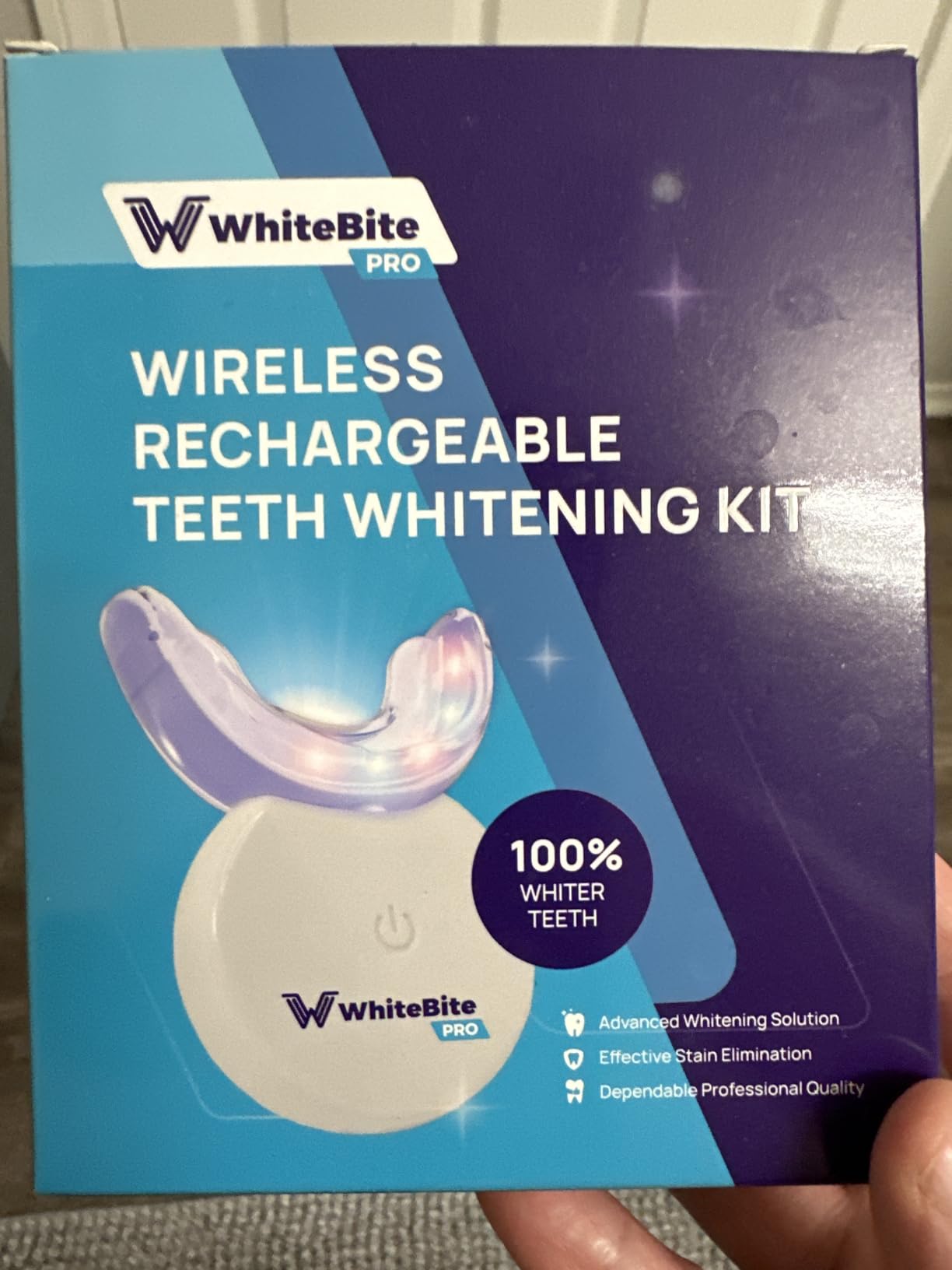 Whitebite Pro Teeth Whitening Kit for Sensitive Teeth - 32X LED Light + 35% Carbamide Peroxide Gel + Remineralizing Gel | Dental-Grade Whitening at Home customer photo 2