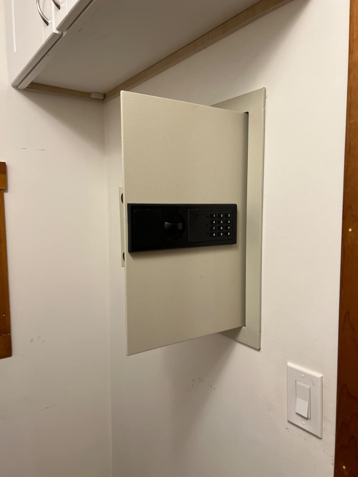 In-Wall Safe - Home or Business Safe with Keypad and 2 Manual Override Keys - Protects Cash, Jewelry, Passports, and More by Paragon Safes (Cream) customer photo 2