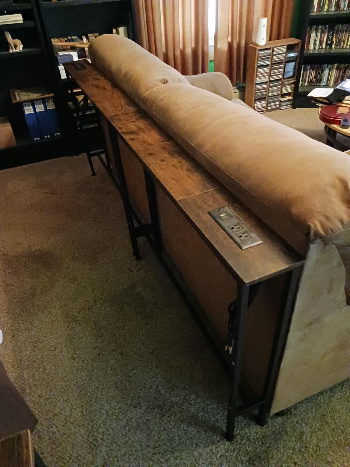 SUPERJARE 78.8 inch Narrow Behind Couch Table with 2 Charging Stations customer photo 2
