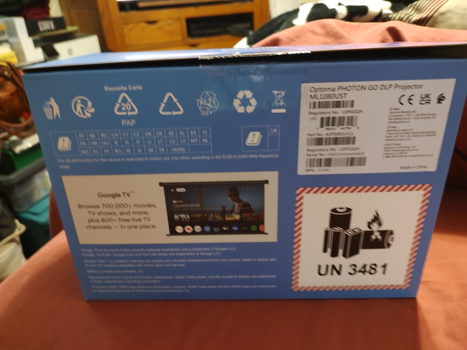 Optoma ML1080UST 1080p Photon Go Ultra Short Throw Full HD LED Triple Laser DLP Google TV Smart Projector customer photo 1