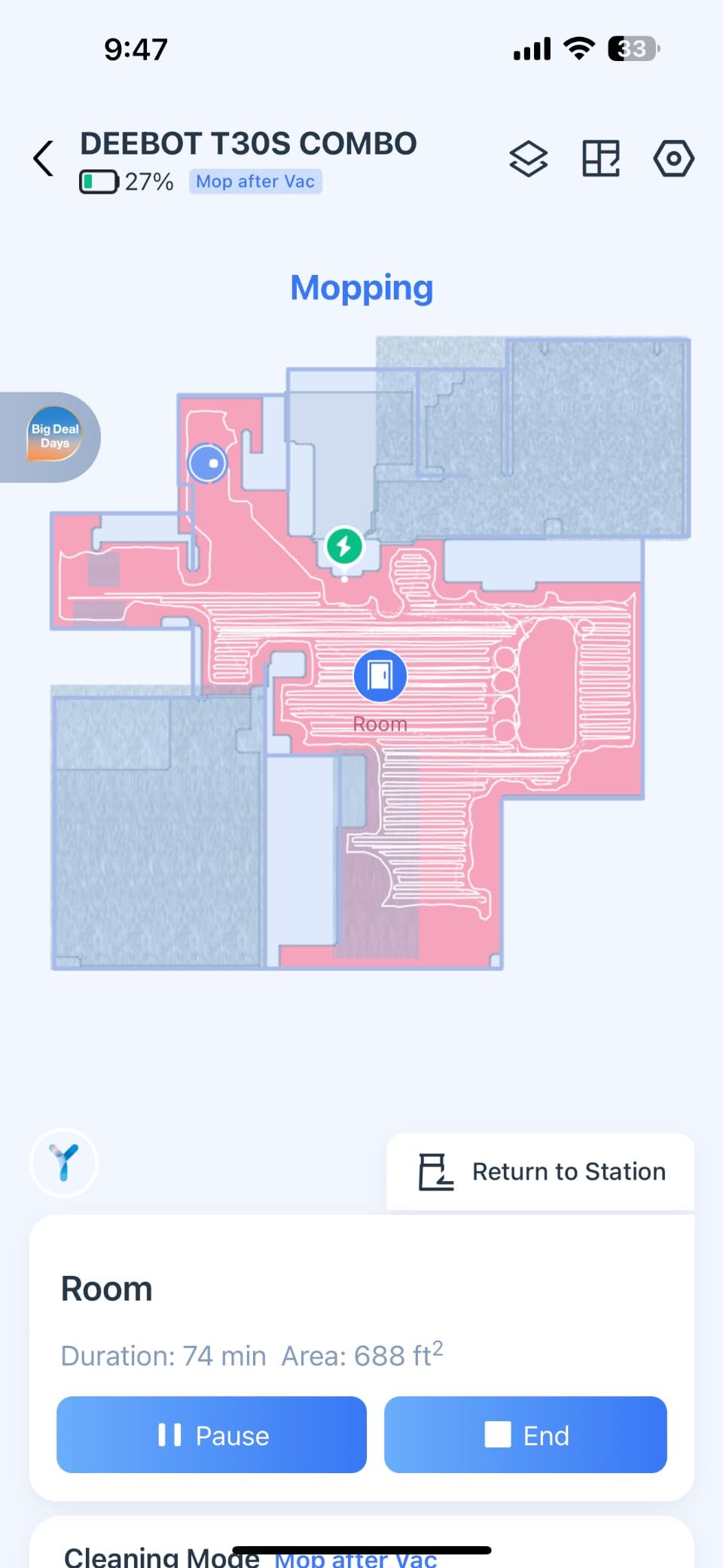 ECOVACS DEEBOT T30C Robot Vacuum and Mop, 20,000Pa Suction, TruEdge Adaptive Edge Mopping, ZeroTangle 2.0 Technology, Hot Water Washing, Self-Emptying, Auto-Lift Mopping, Obstacle Avoidance customer photo 2