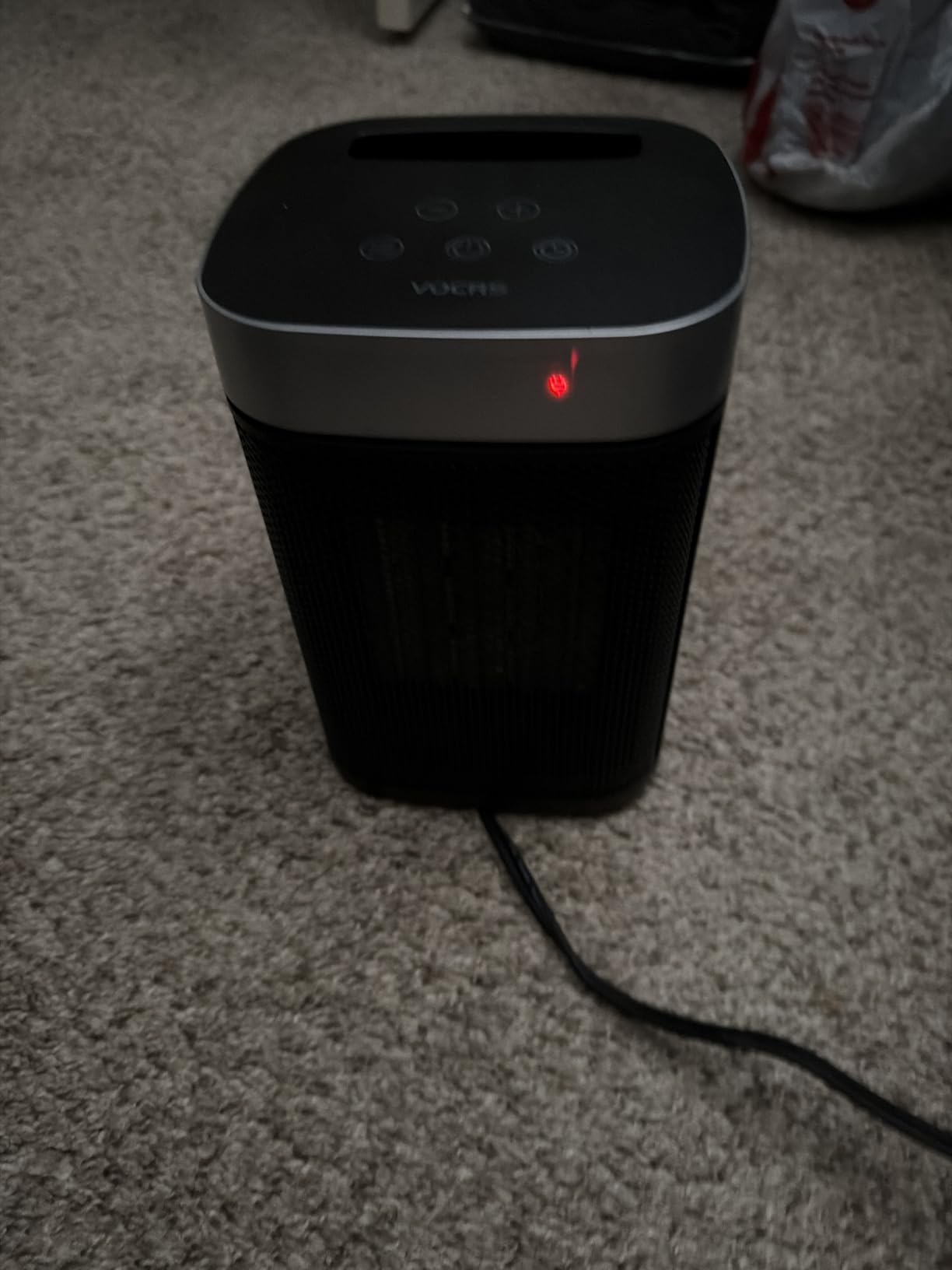 Small Portable Space Heater for Indoor Use - VOCRS 1500W PTC Electric Heater with Thermostat, Remote Control, 12H Timer, Eco and Fan Mode, Rapid and Safe Heating for Bedroom, Office customer photo 1
