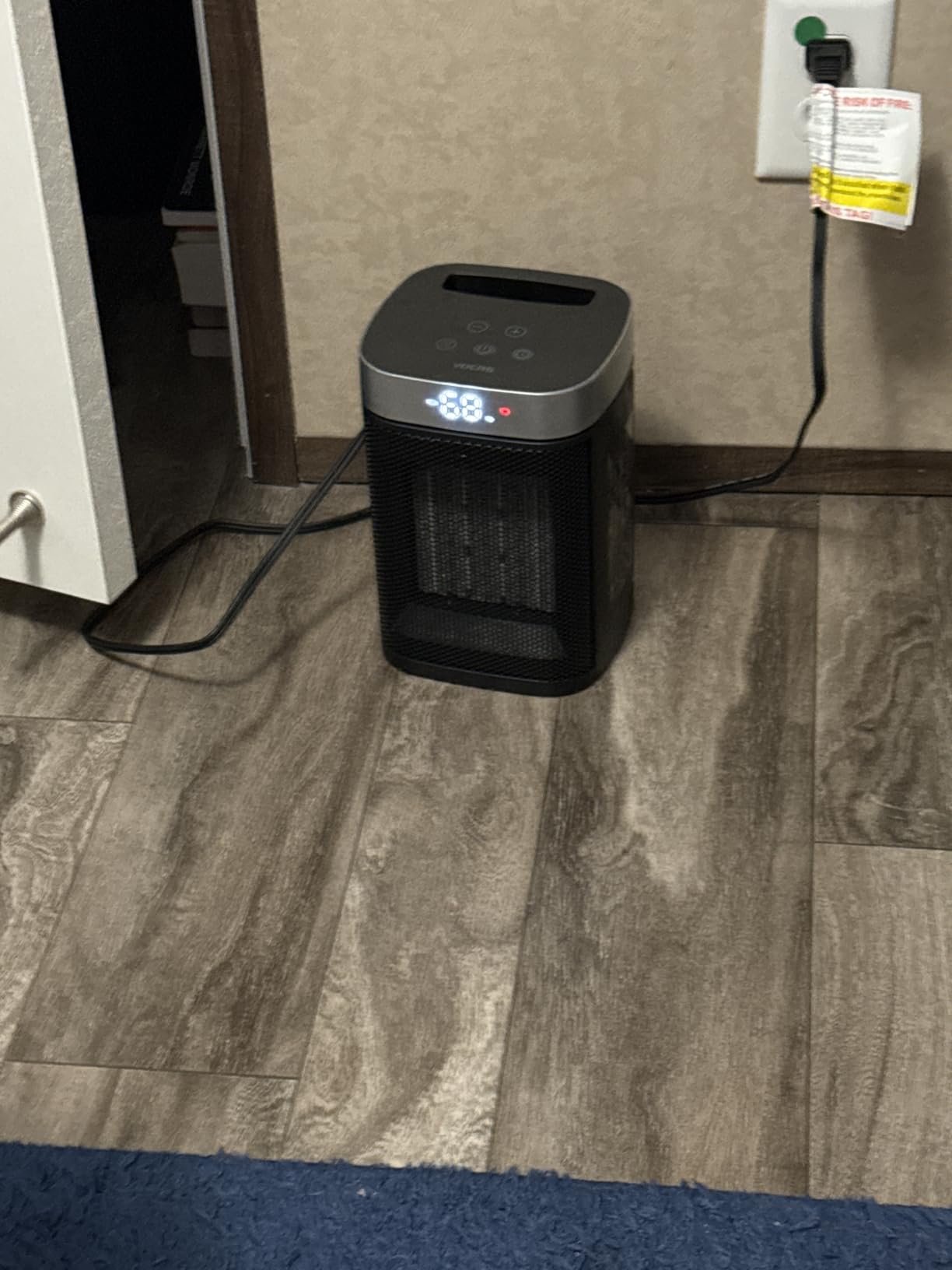Small Portable Space Heater for Indoor Use - VOCRS 1500W PTC Electric Heater with Thermostat, Remote Control, 12H Timer, Eco and Fan Mode, Rapid and Safe Heating for Bedroom, Office customer photo 2