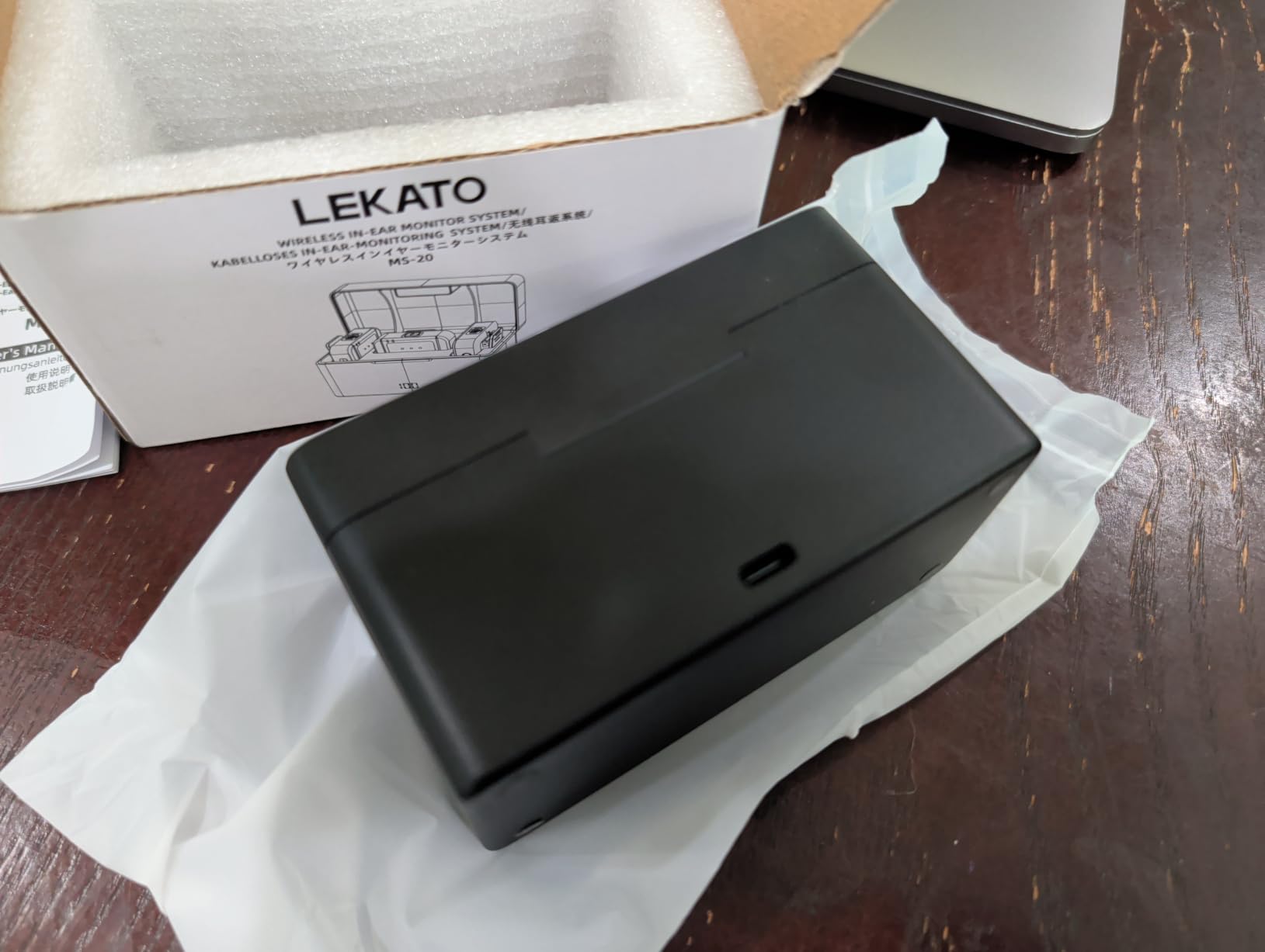 LEKATO Wireless in-Ear Monitor MS-20 Charging, 30H Battery Life with Box, 2.4G IEM System 1Transmitter 2 Receivers Auto-Pairing,OTG Support,One to More, in-Ear Monitoring for Studio,Live,Singer,Band customer photo 1