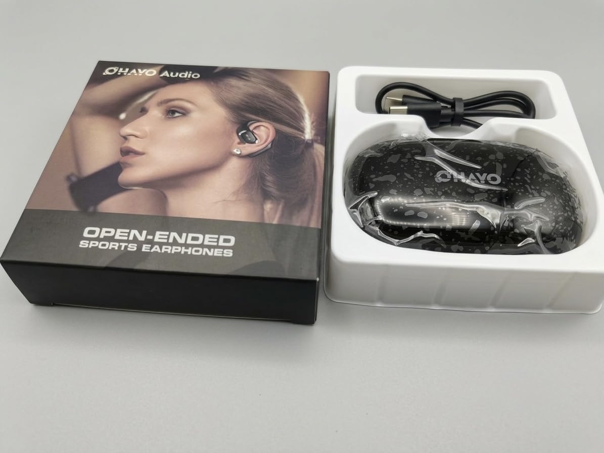 OHAYO Open Ear Headphones, Over Ear Earbuds with Ergonomic Earhook, Bluetooth 5.4 customer photo 2
