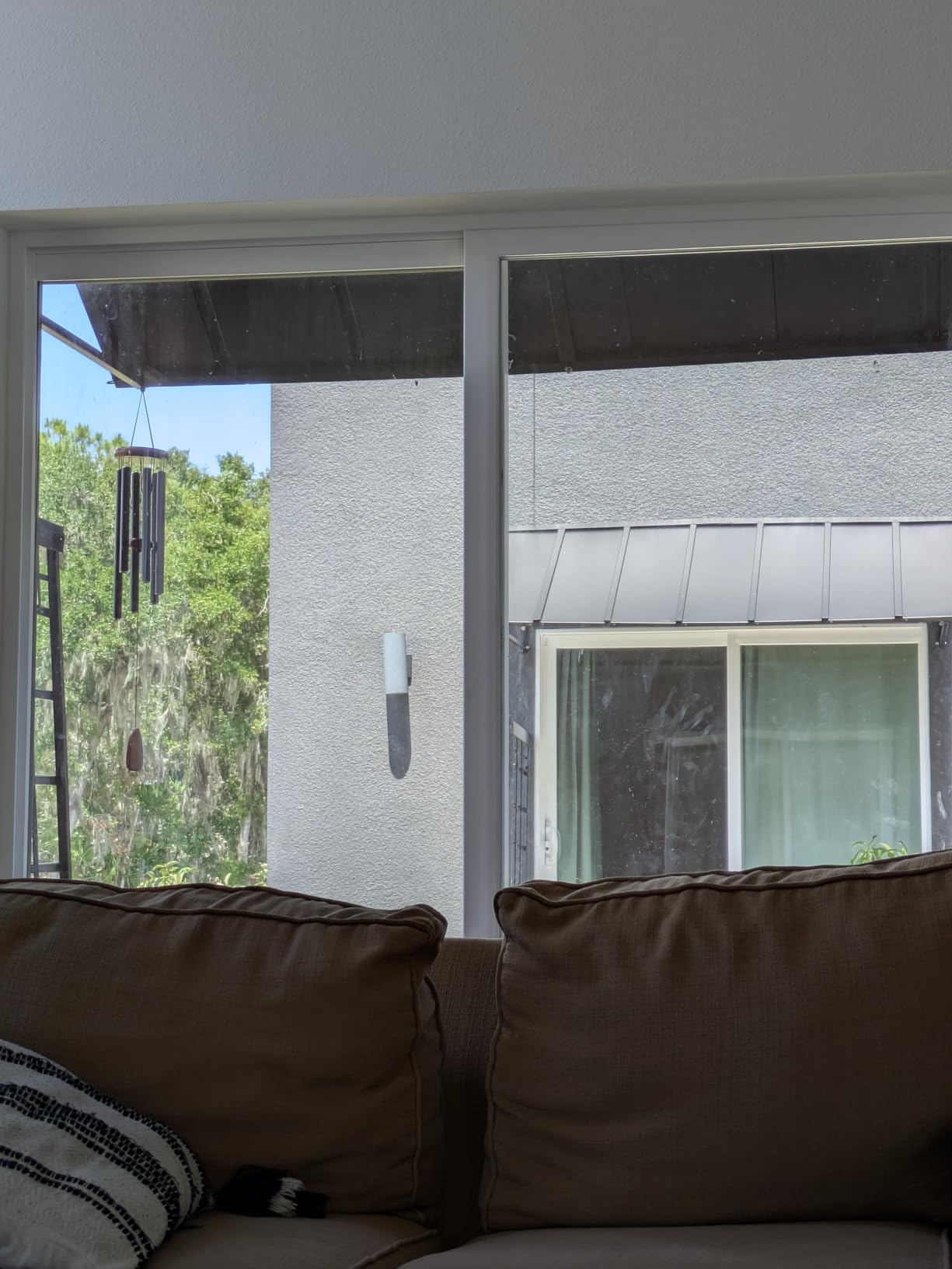 VEVOR Fixed Metal Awning 56 x 24 in, Window Awning Door Canopy, Stable Triangle Steel Frame Awnings for Doors Exterior Rain, and Snow Sunlight Protection for Door Entrance, Windows, Porches, Balconies customer photo 2