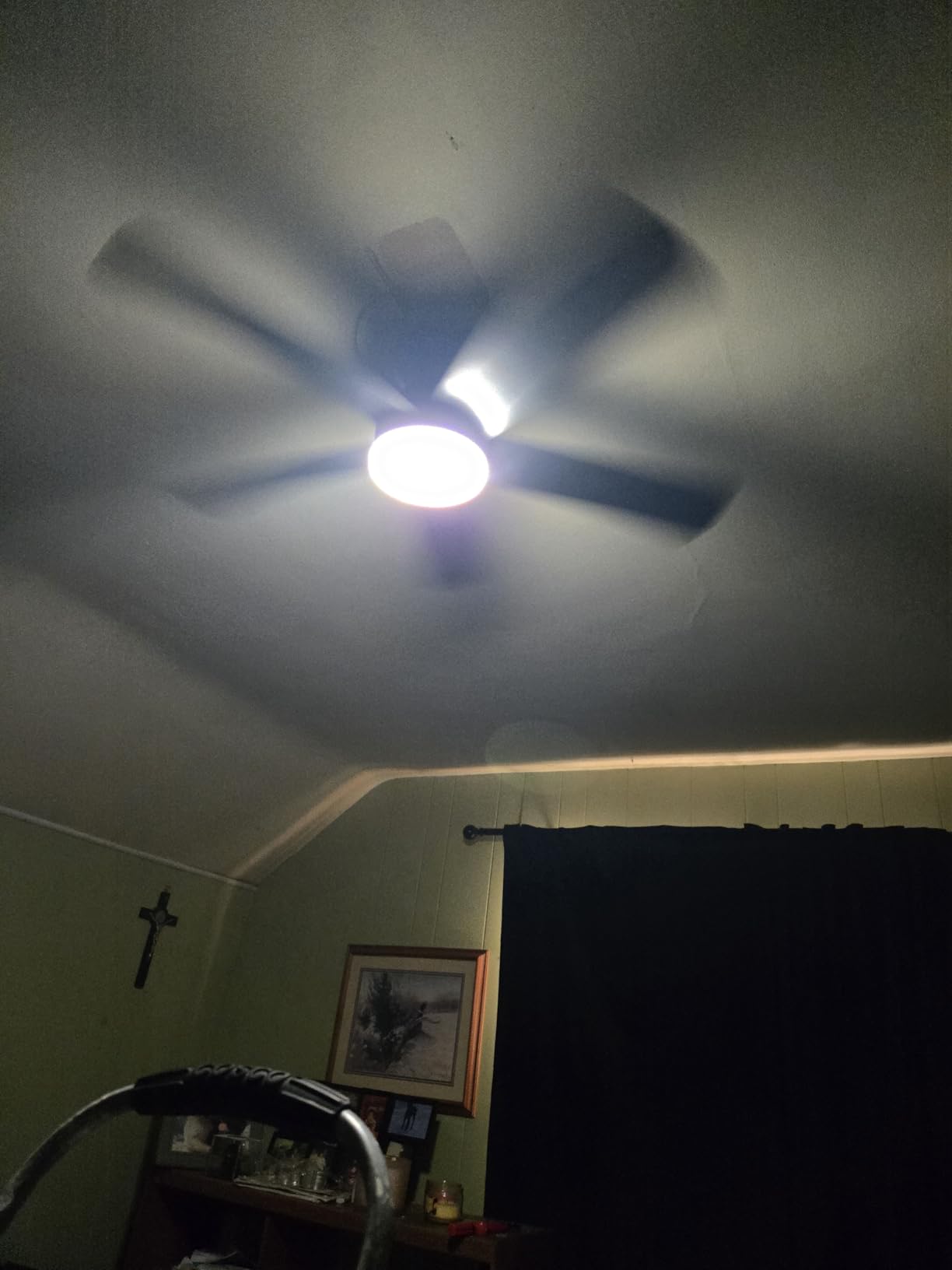 Depuley Modern Ceiling Fan with Light: 42-Inch Black Small Fans for Bedroom Indoor Outdoor - Dimmable Low Profile Ceiling Fans with Remote Control Flush Mount 5 Reversible Black Blades 6 Speeds Timer customer photo 1