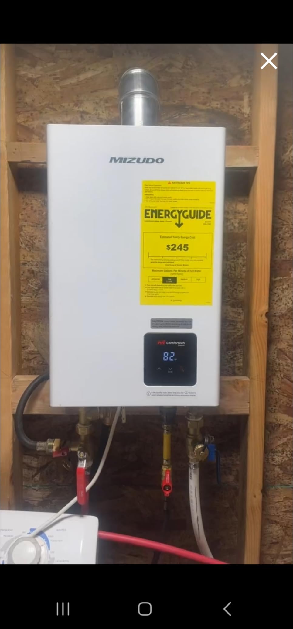 MIZUDO 120,000 BTU Natural Gas Tankless Water Heater,Max 5.1 GPM,WiFi&APP customer photo 2