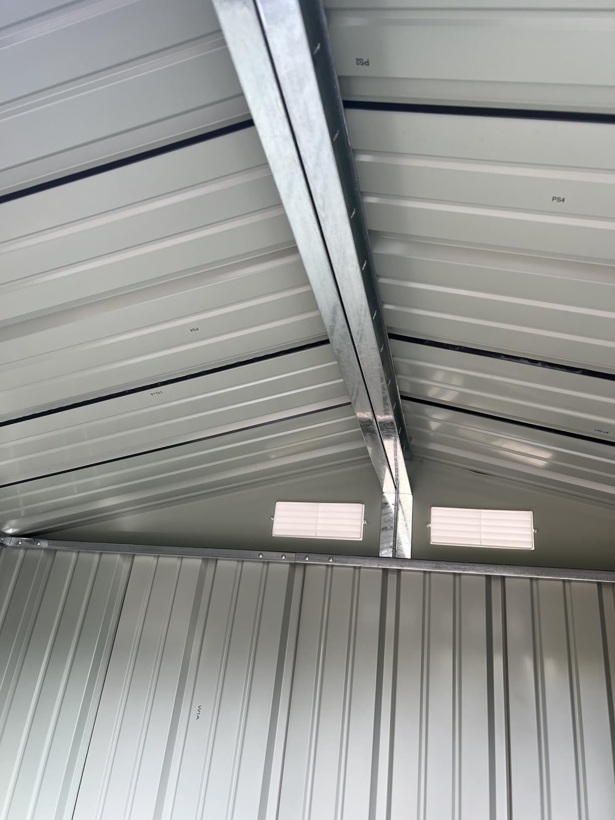 Aoxun 6x4 FT Metal Outdoor Steel Shed Light Brown customer photo 1