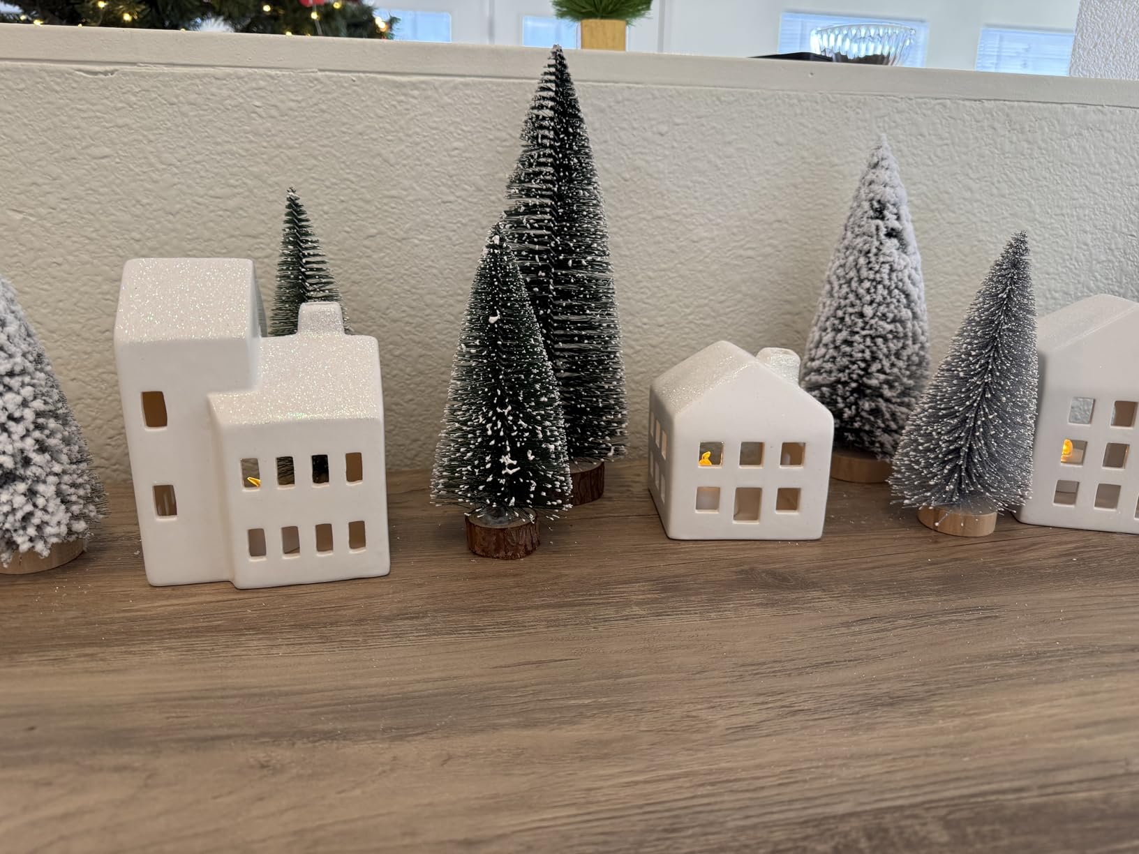 Christmas Decorations Indoor, 5 Lighted Ceramic Christmas Village Houses customer photo 2