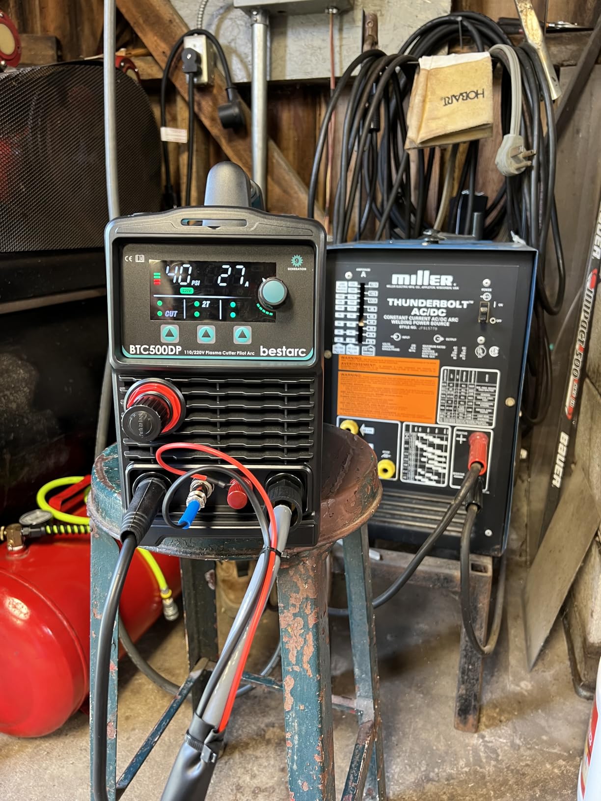 Bestarc Pilot Arc Plasma Cutter, [Large LED Display][Air Sensor] 50A Plasma Cutter Machine 110/220V Dual Voltage, 1/2'' Clean Cut 3/4 Inch Max Cut, Post Flow Mesh, 2T/4T for Beginners DIY customer photo 2